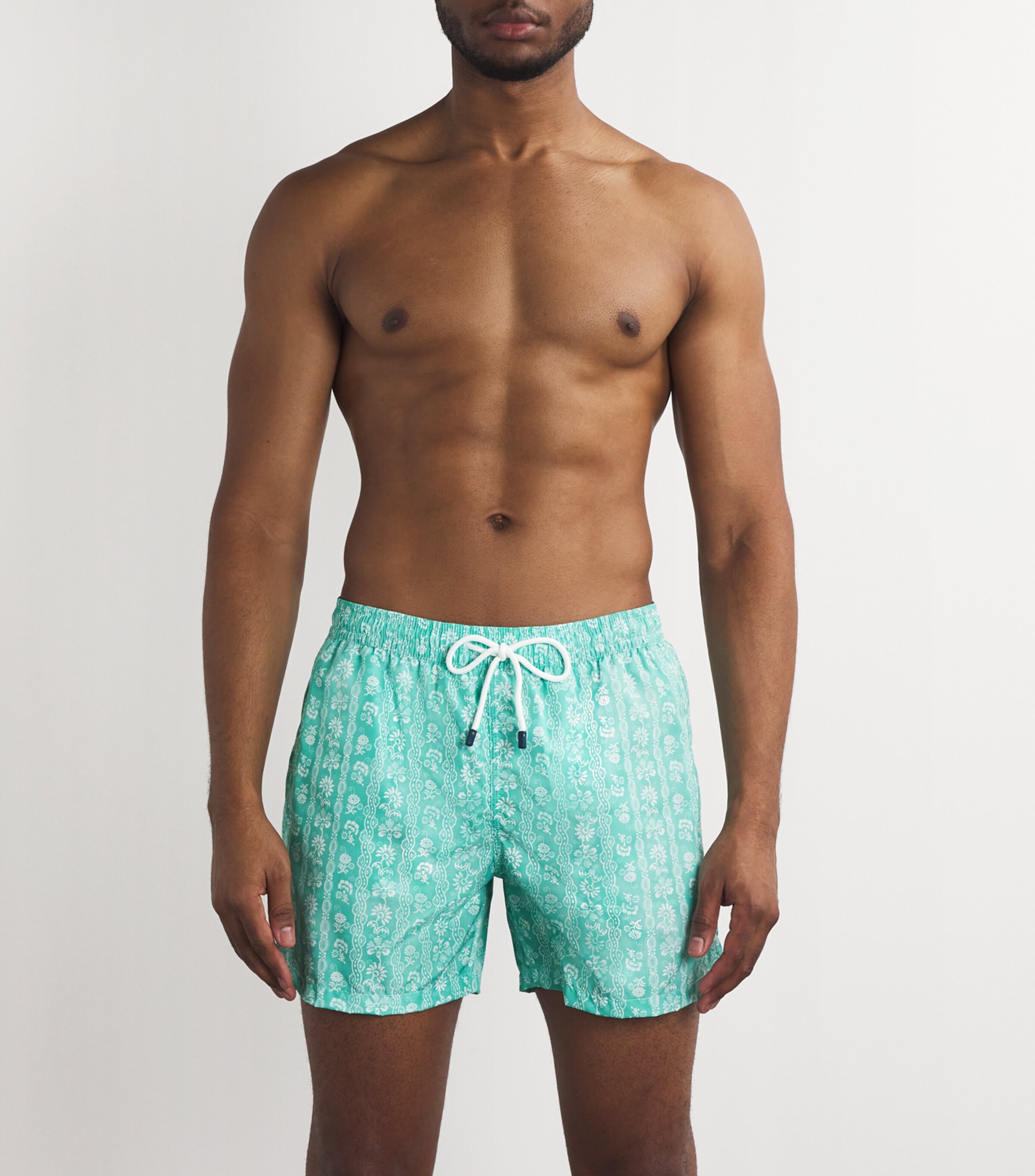 Fedeli Mens Printed Madeira Swim Shorts Green Image 3
