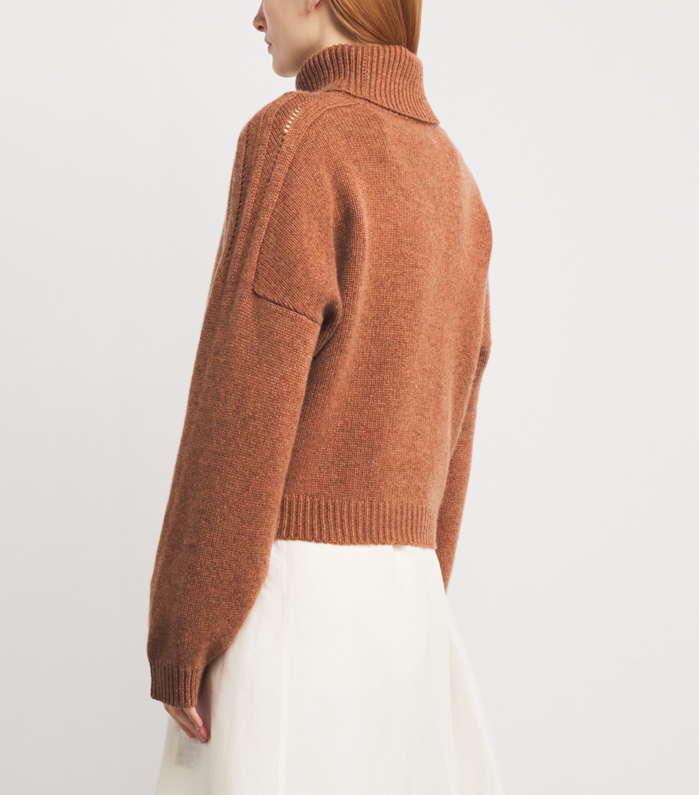 Organic Cashmere Bangkok Sweater TERRACOTA Image 4