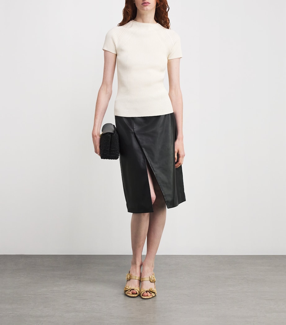 Ribbed Short-Sleeve Sweater MILK Image 2