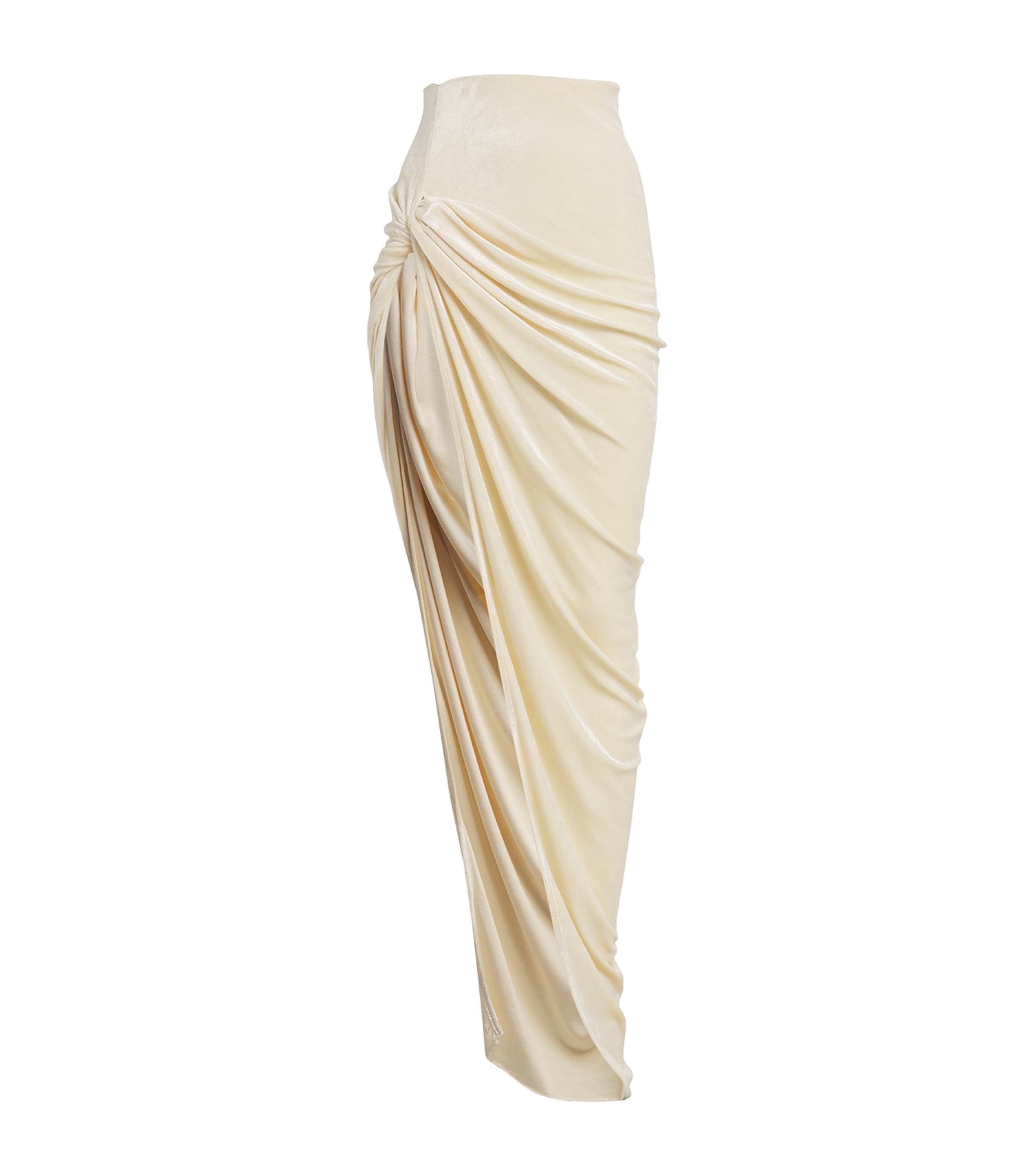 RICK OWENS TWISTED EDFU MAXI SKIRT 