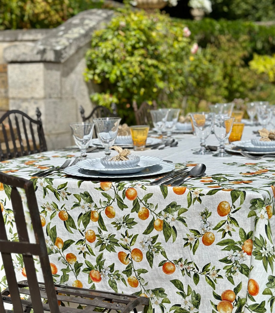 Linen L'Orangerie Tablecloth (380cm x 165cm) ORANGE Image 10