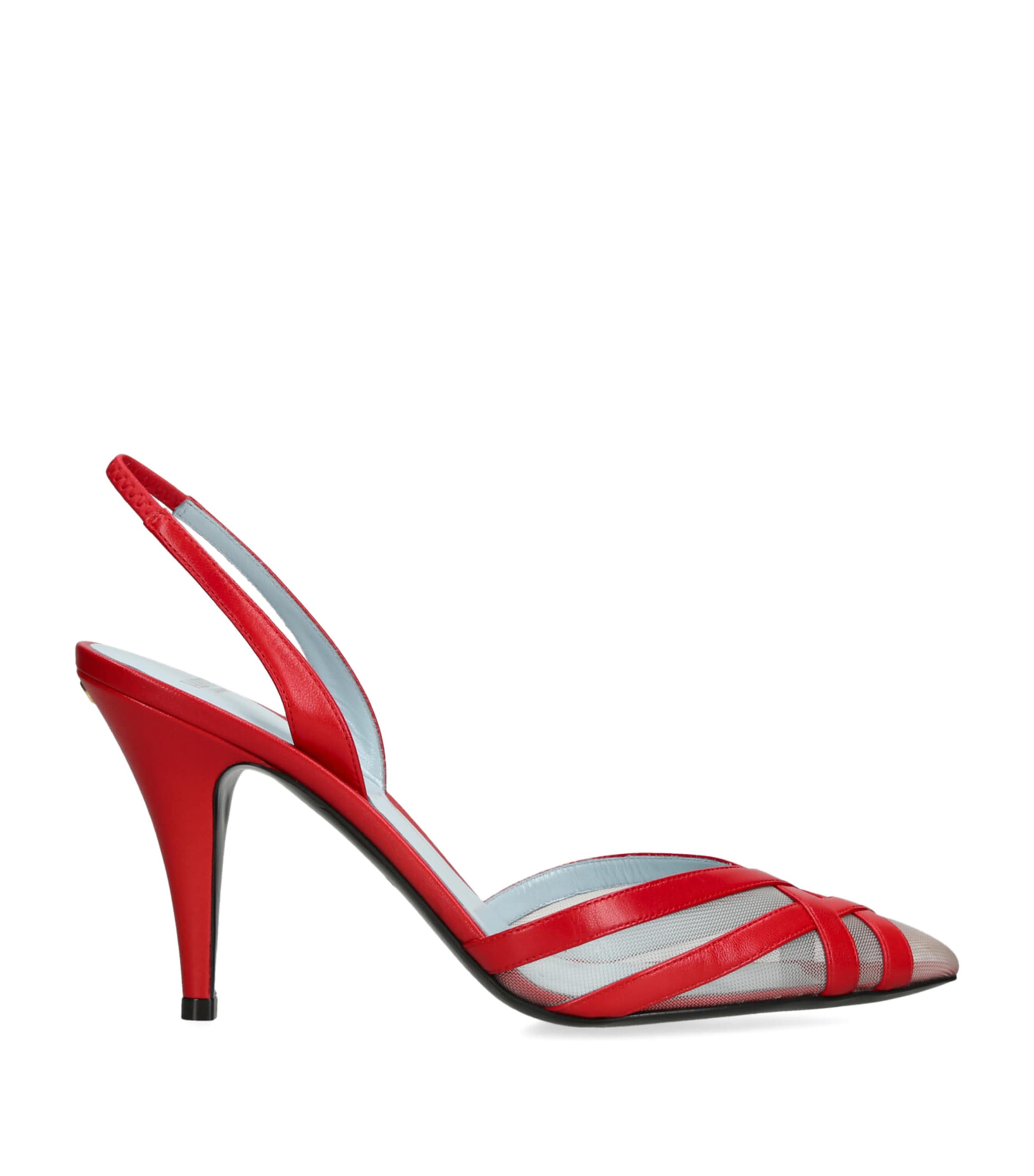 Shop Valentino Leather Impudance Slingback Pumps 90 In Red