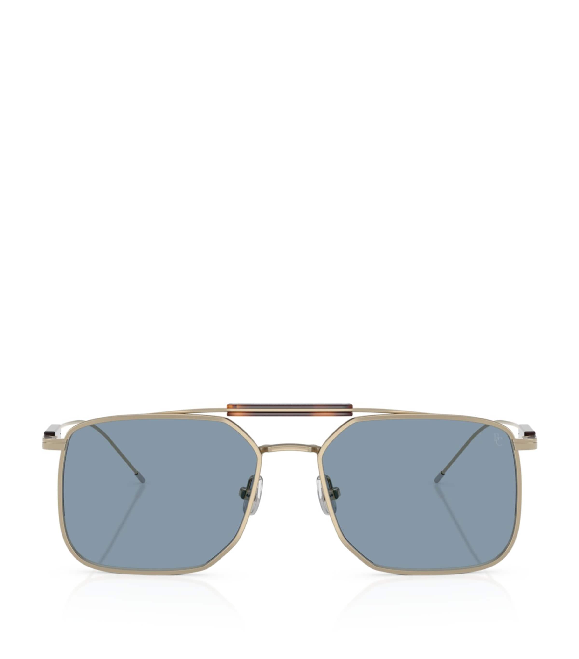 Brunello Cucinelli Sartorial Sunset Square Sunglasses In Gold