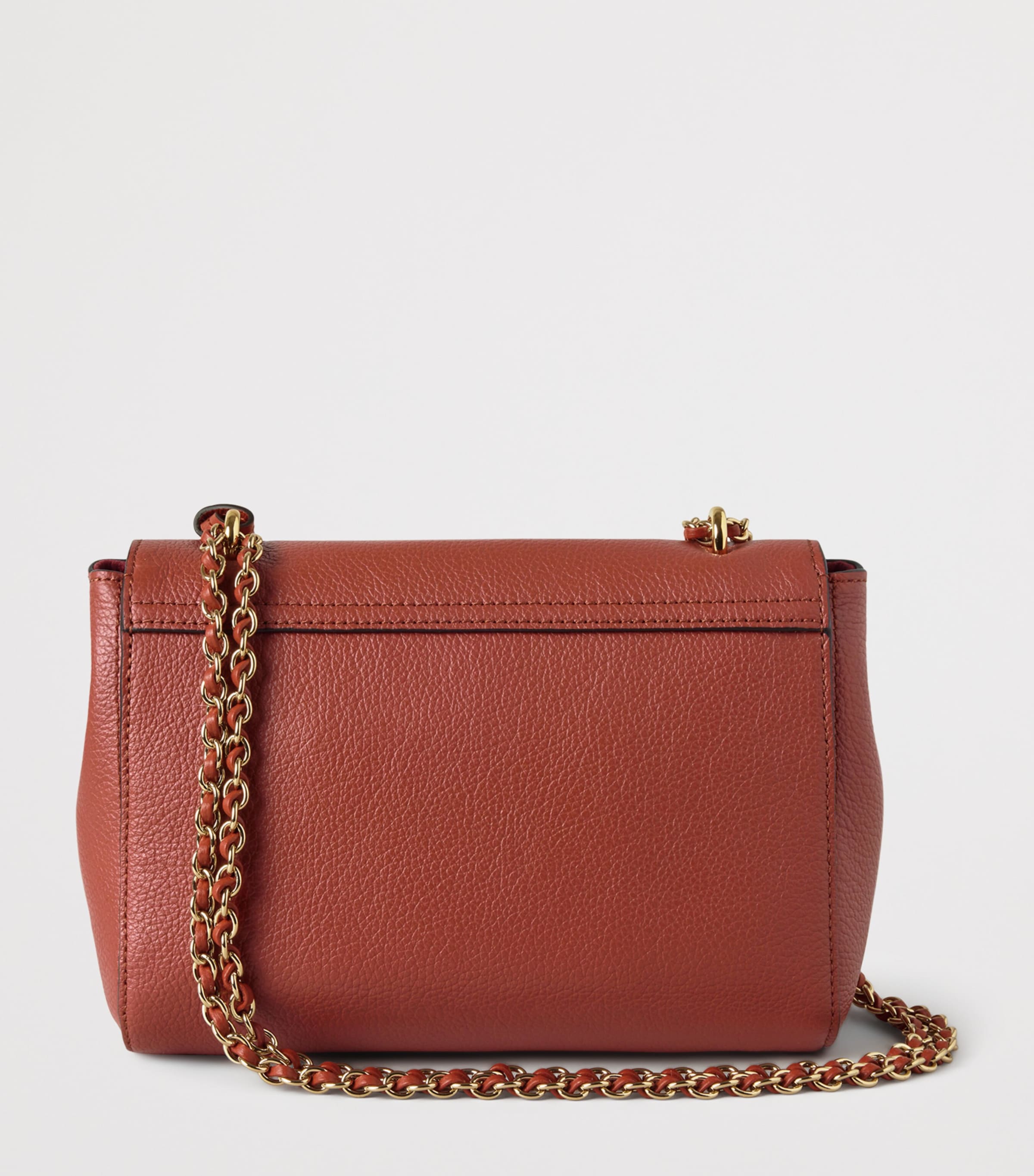 Leather Lily Shoulder Bag RUST Image 3