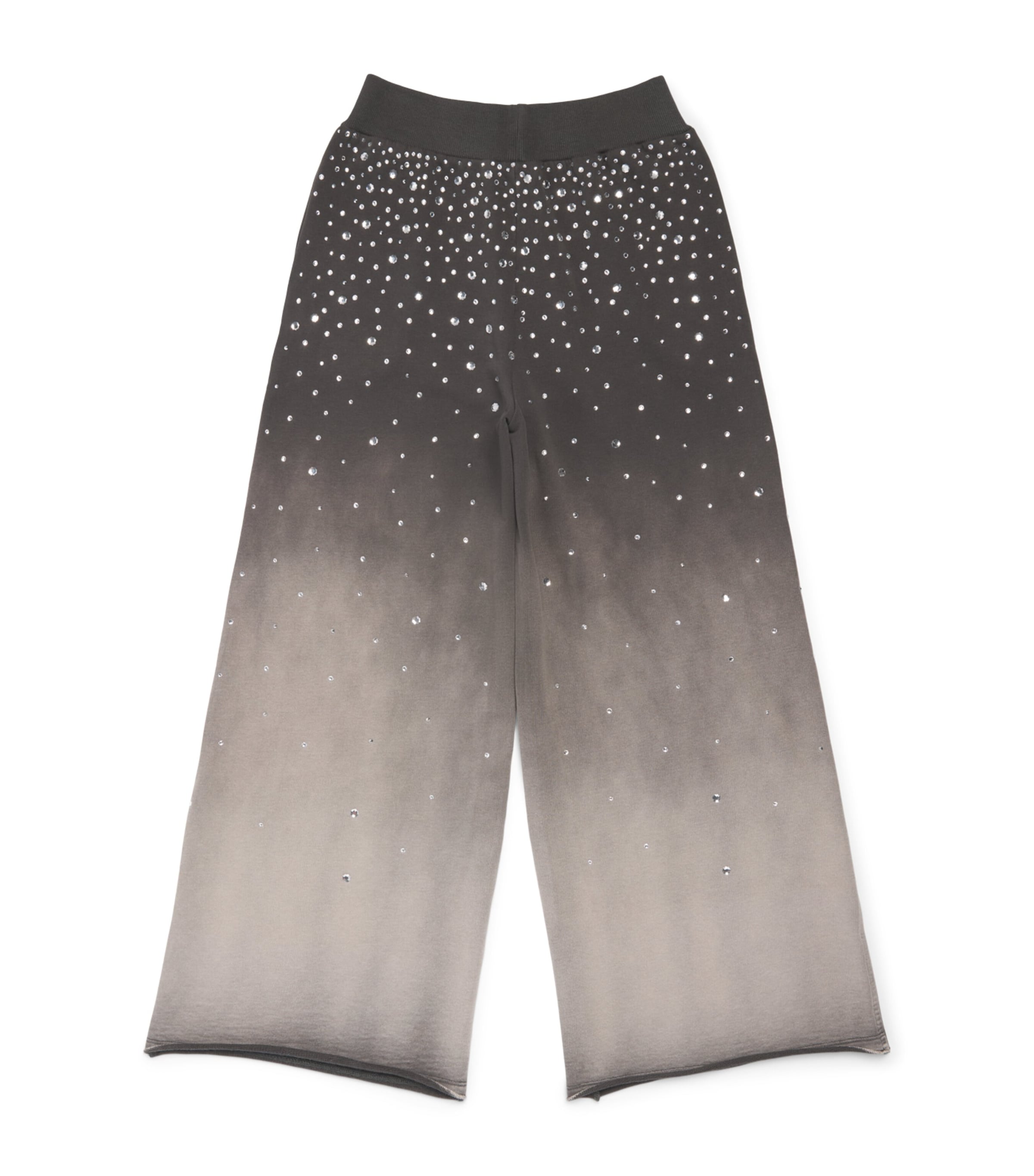 Monnalisa Degradé Rhinestone-Embellished Sweatpants (8-12 Years) Grigio Antracite Image 1
