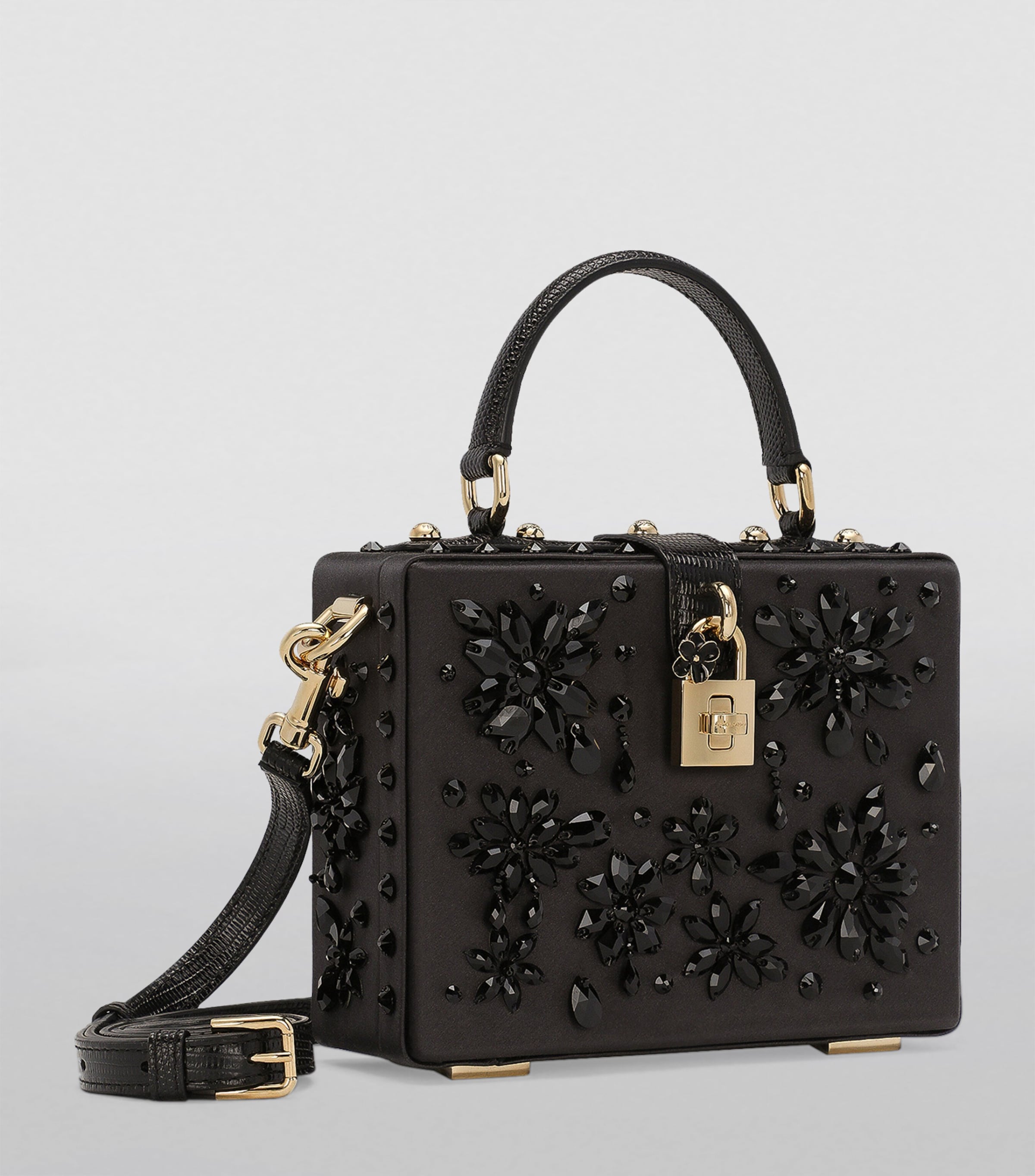 Dolce Box Top-Handle Bag 8S485-BLACK/JET Image 3