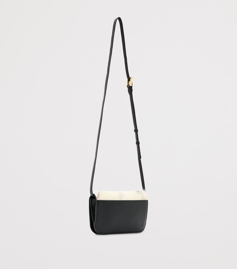 AllSaints Pony Hair Maeve Cross-Body Wallet Cow Print Image 5
