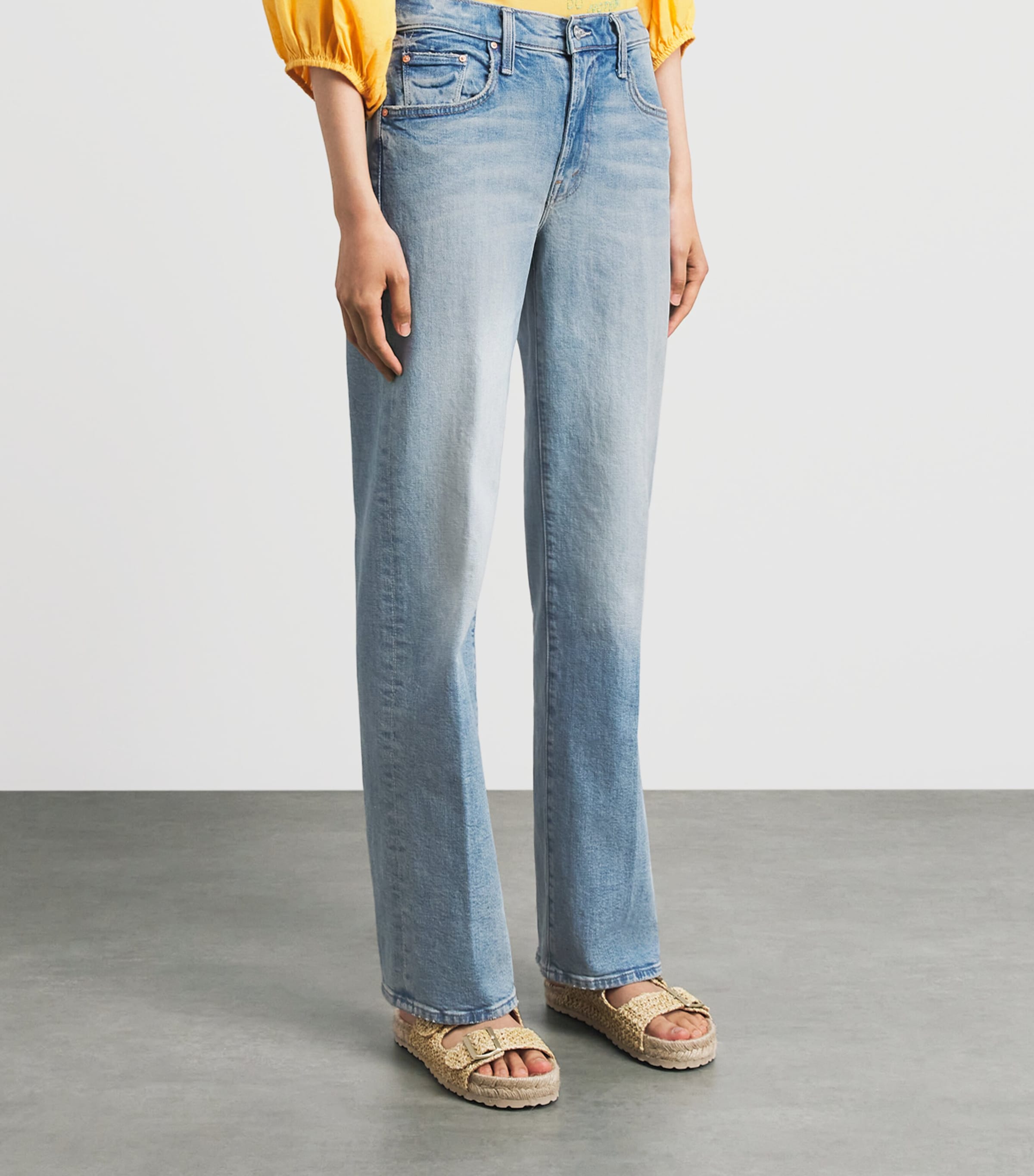 MOTHER Womens The Zip Rambler Skimp Mid-Rise Jeans I Confess Image 4