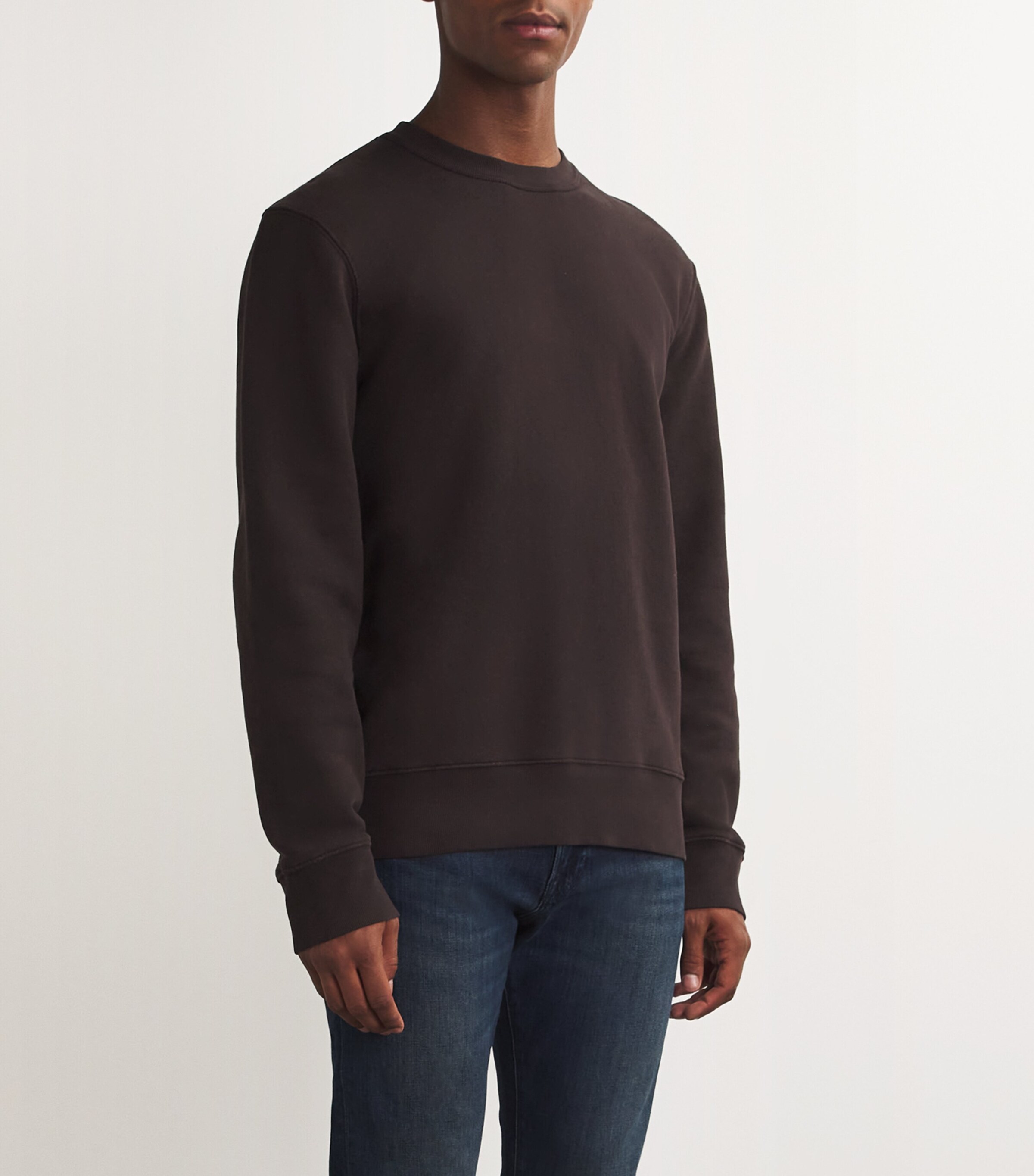 Cotton-Blend Vintage Sweatshirt BARRISTER (DK BROWN) Image 3