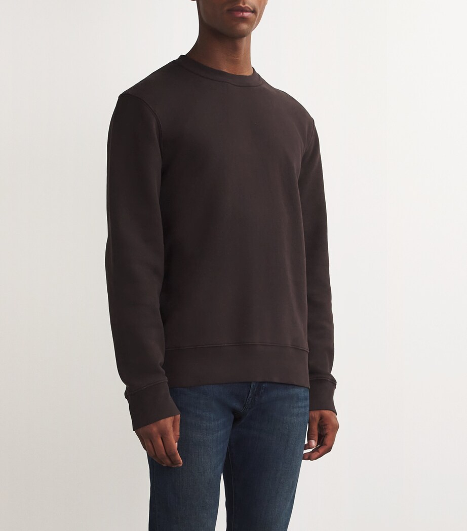 Cotton-Blend Vintage Sweatshirt BARRISTER (DK BROWN) Image 3