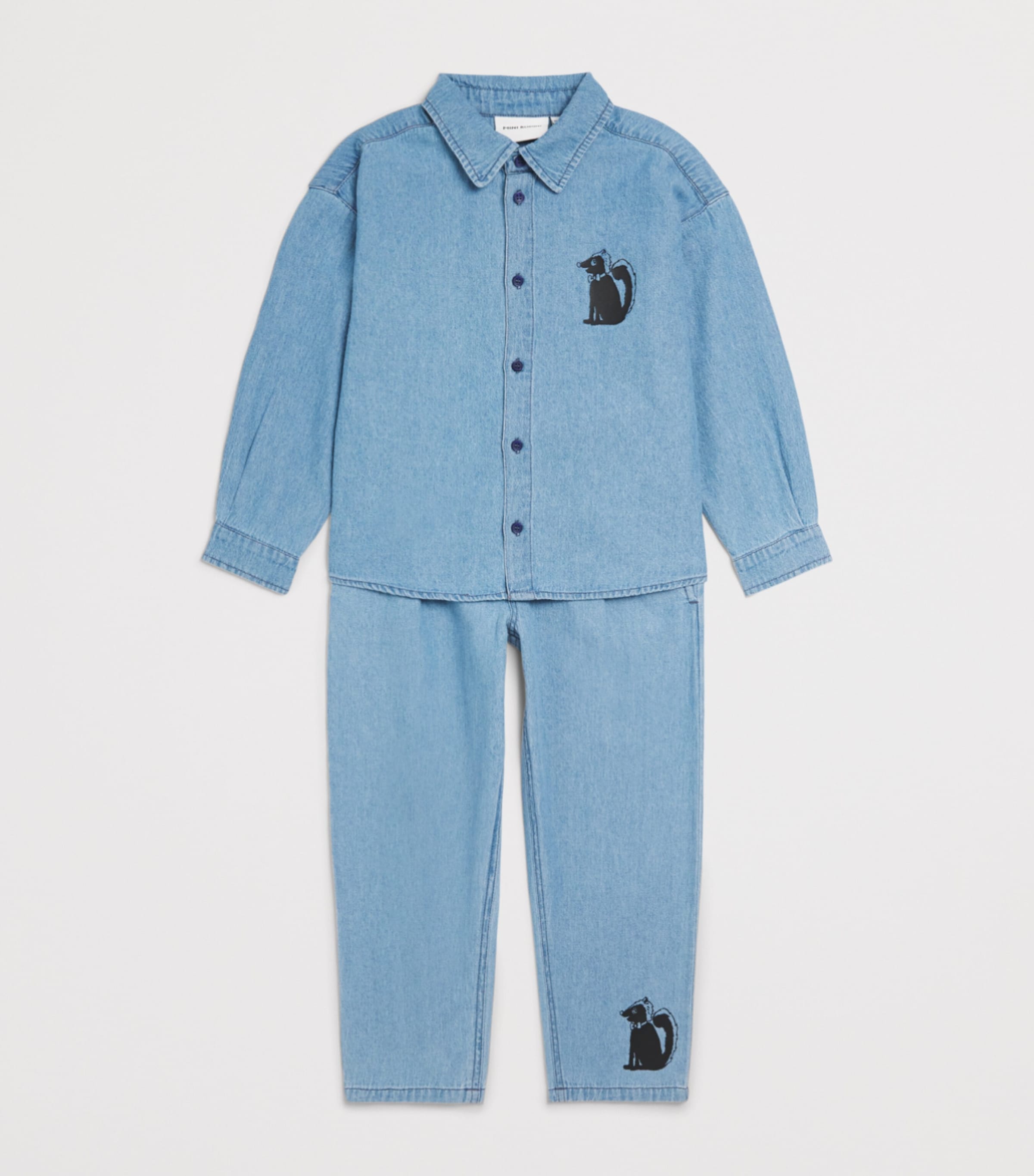 Mini Rodini Skunk Jeans (3-11 Years) Blue Image 3