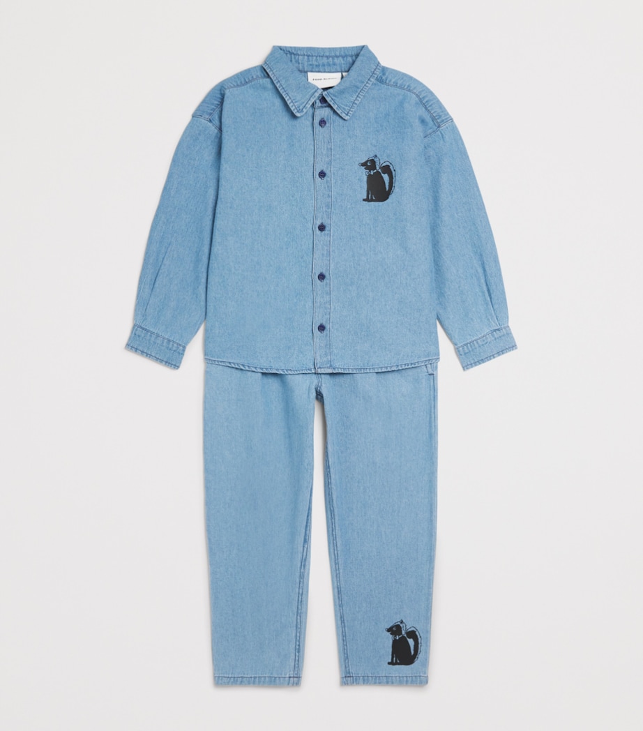 Mini Rodini Skunk Jeans (3-11 Years) Blue Image 3