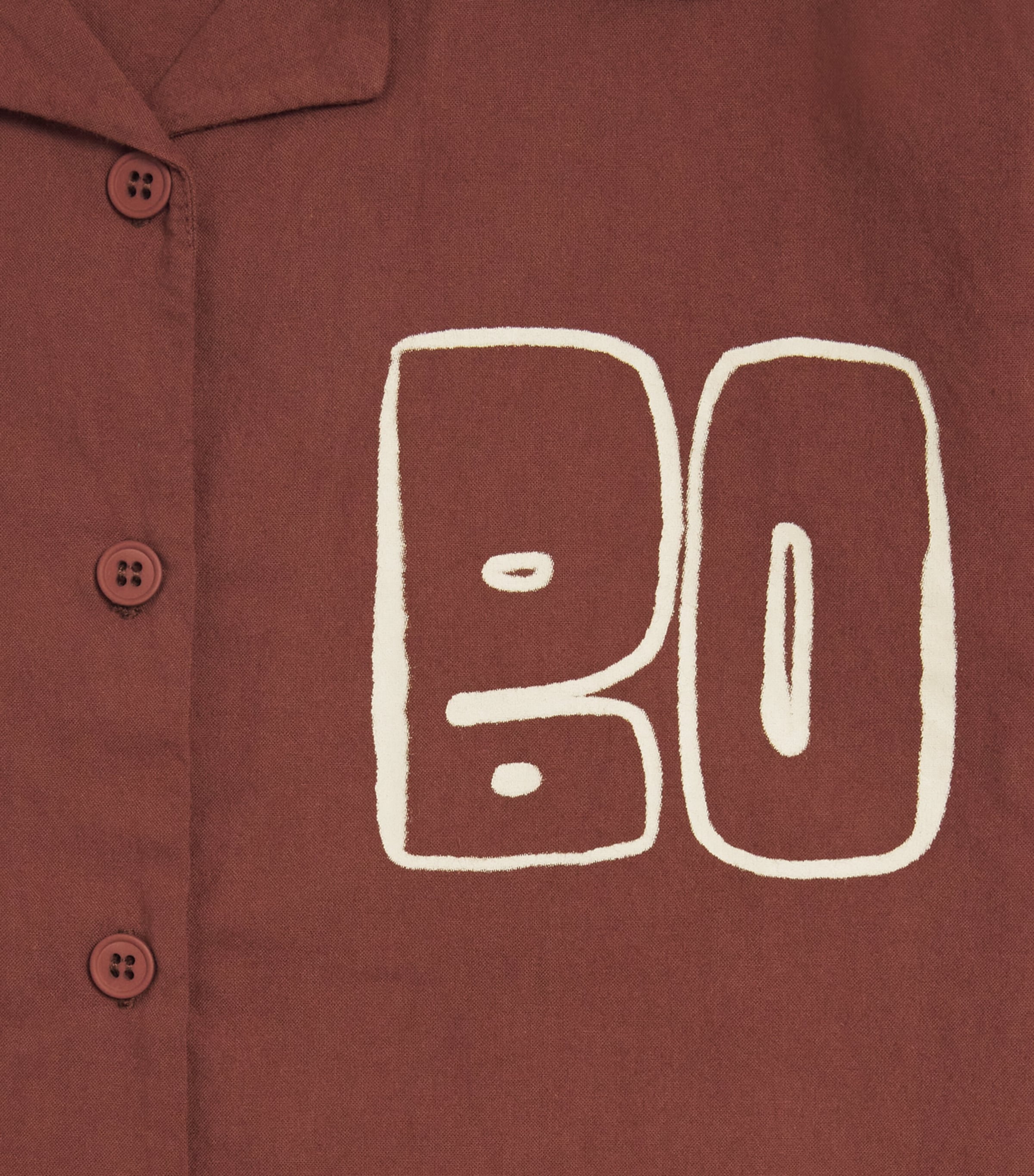 Bobo Choses Organic Cotton Logo Shirt (8-9 Years) Brown Image 3