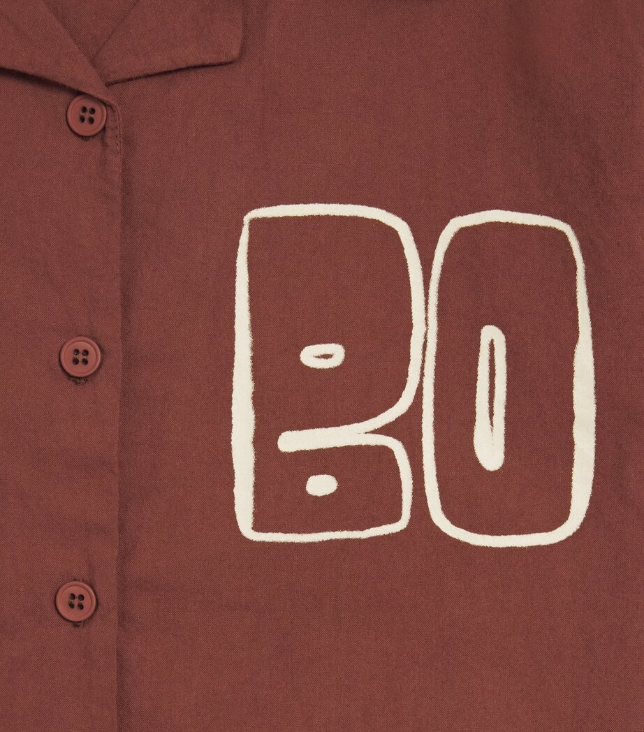 Bobo Choses Organic Cotton Logo Shirt (8-9 Years) Brown Image 3