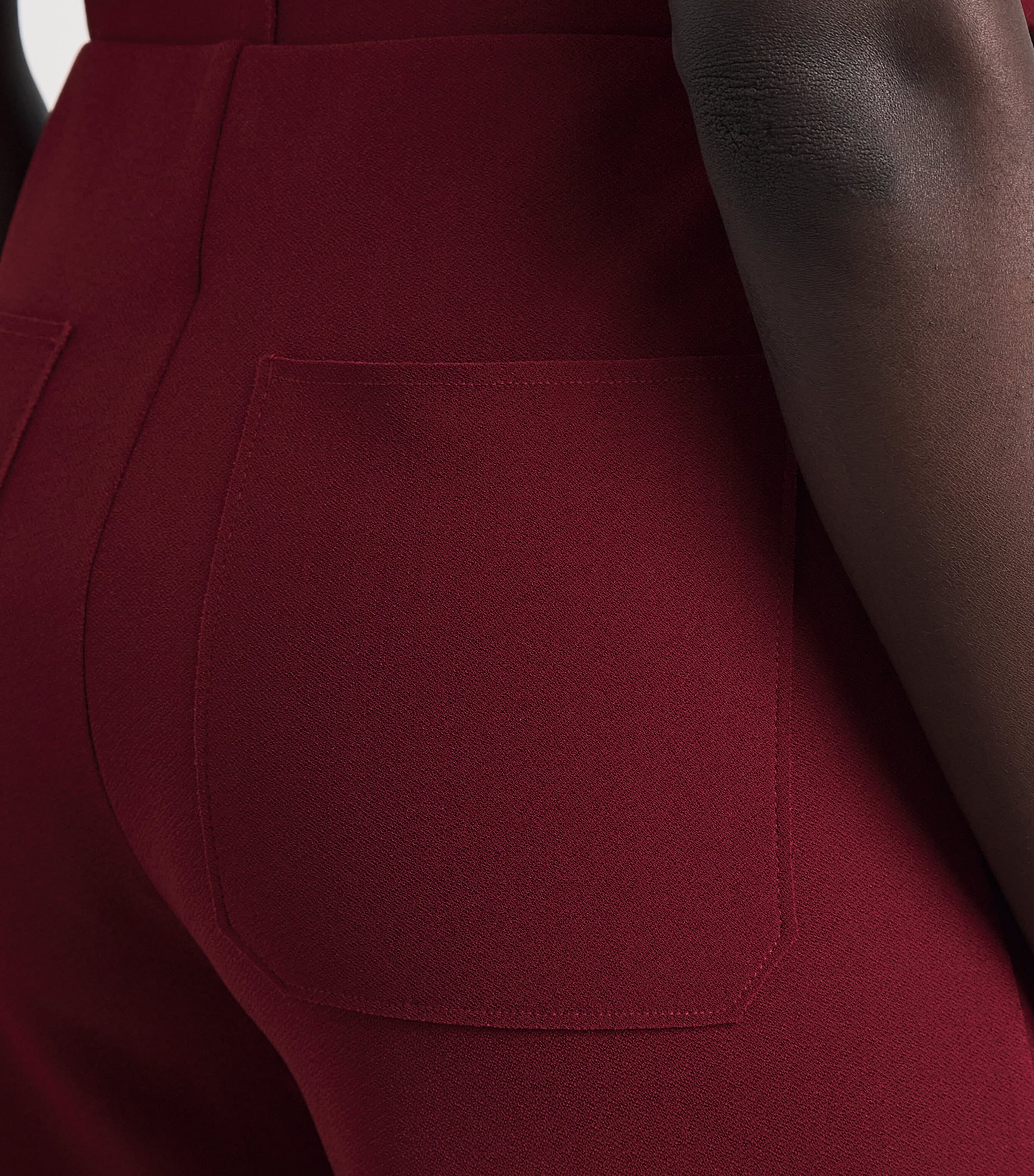 Birrot Womens Lay 2 Straight Trousers Burgundy Image 3