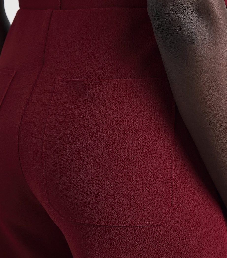 Birrot Womens Lay 2 Straight Trousers Burgundy Image 3