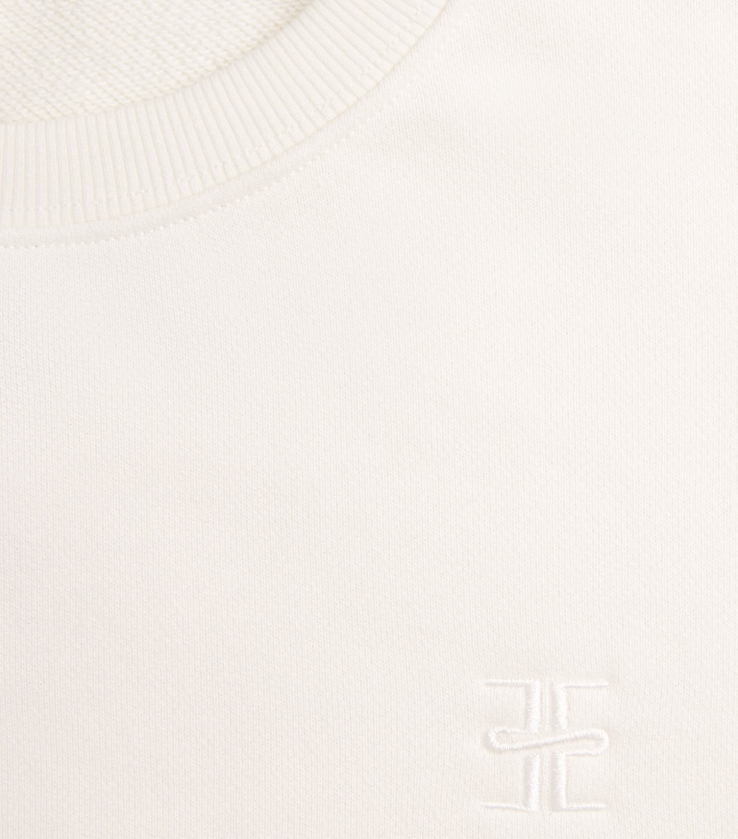 ÉTERNE Womens Cotton Oversized Sweatshirt Crm Cream Image 6