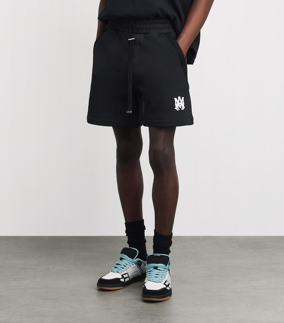AMIRI Mens Cotton MA Logo Sweat Shorts Black Image 4