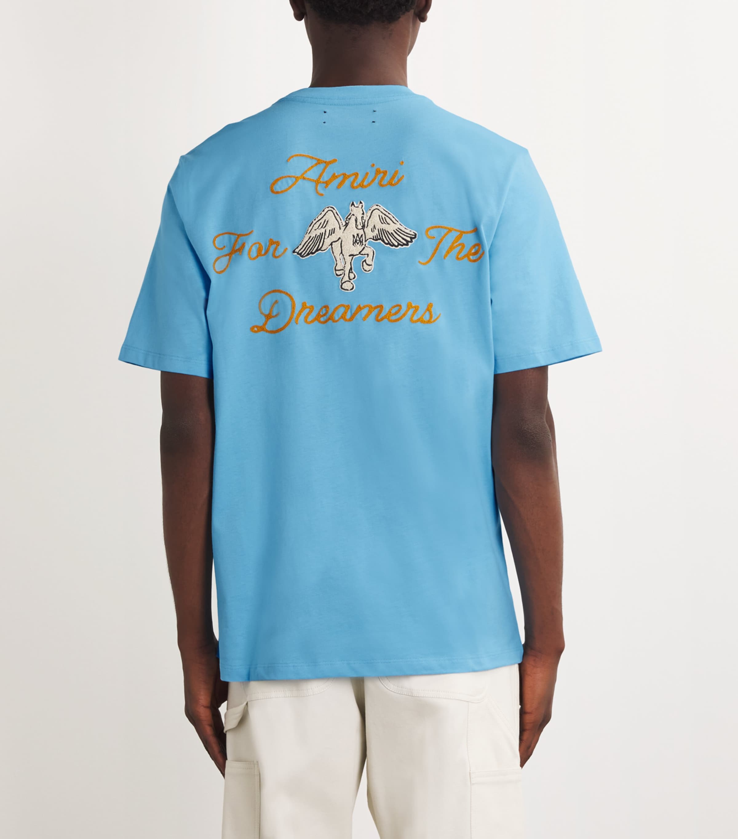 AMIRI Dreamers ロゴ刺繍 コットン Tシャツ 人気 AMIRI Cotton Embroidered Dreamers T-Shirt | Harrods UK