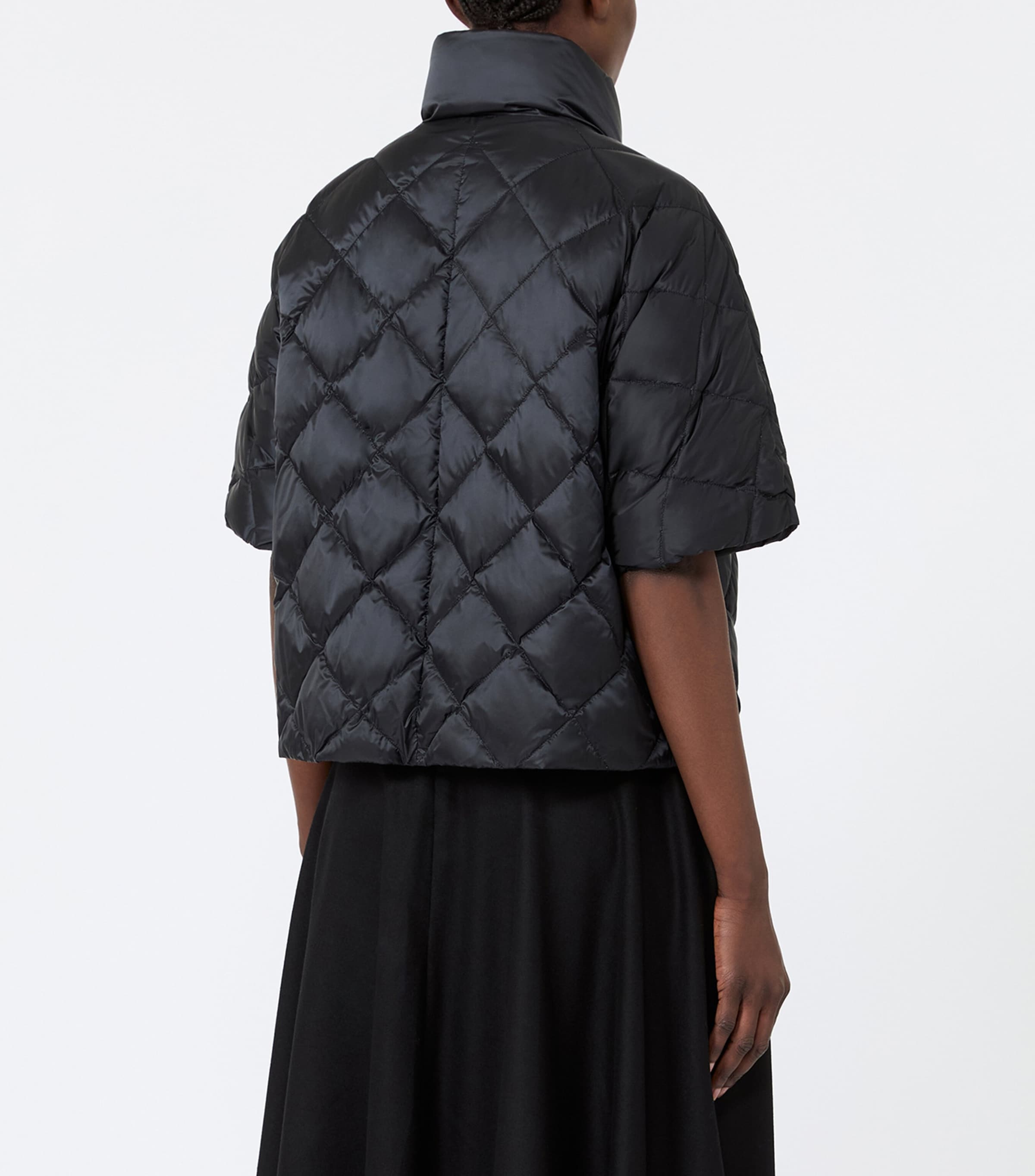 Max Mara Womens Padded Quilted Cape Black Image 4
