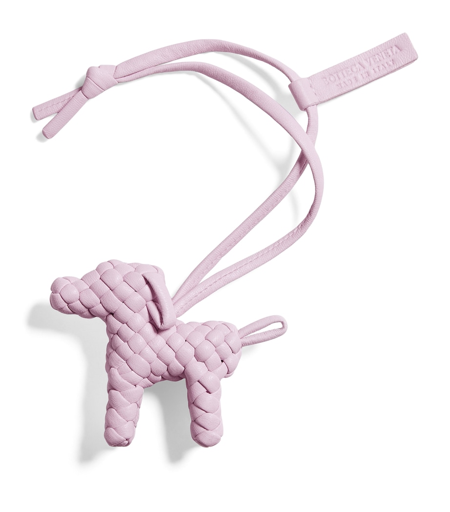Bottega Veneta Nappa Leather Woven Dog Charm Image 1