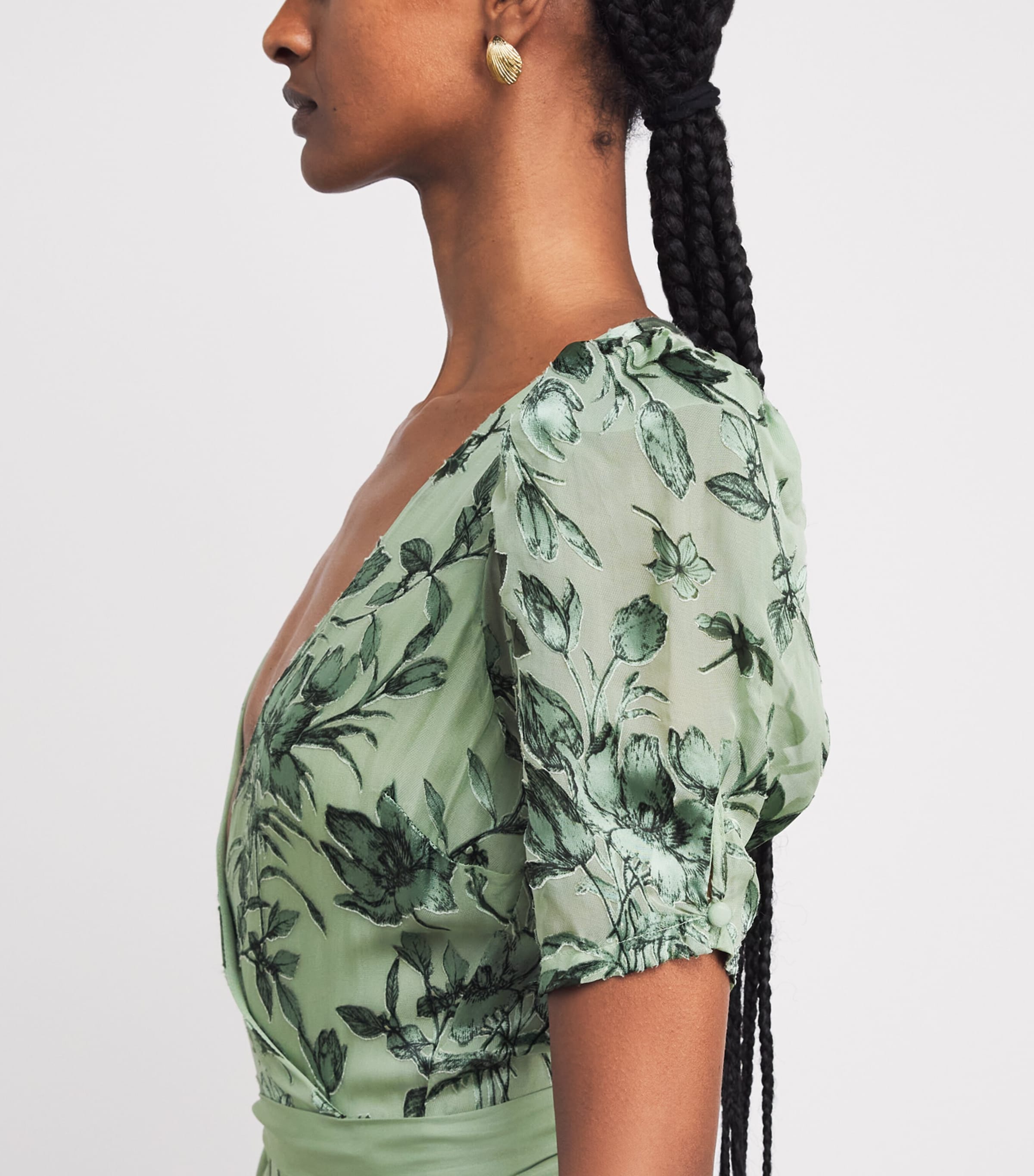 Alice+Olivia Womens Tiana Maxi Dress Grdn Sage Image 3
