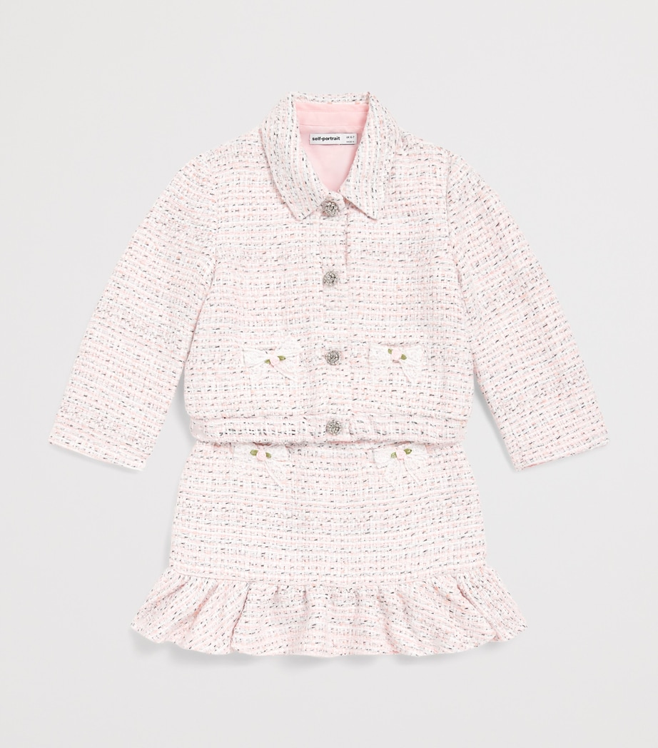 Self-Portrait Kids Bouclé Bow-Detail Jacket (4-12 Years) Image 3