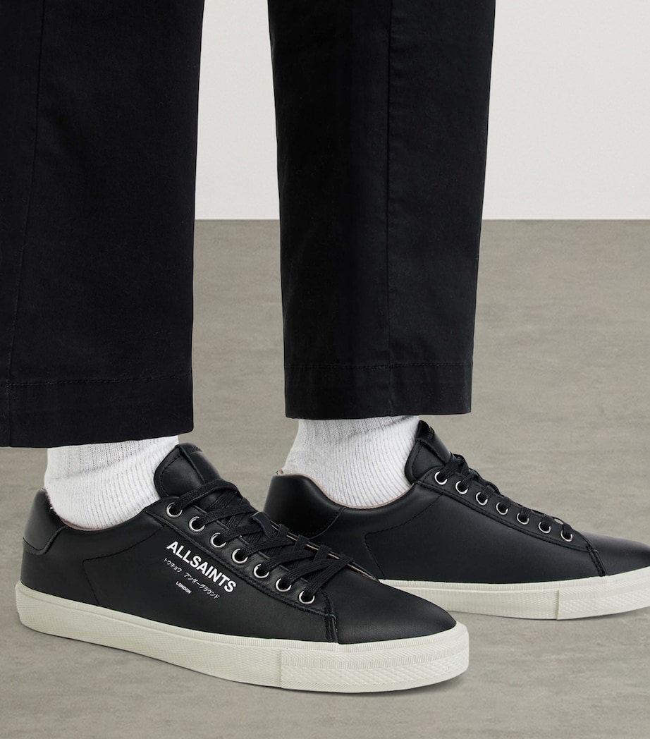 Leather Underground Low-Top Sneakers BLACK Image 2