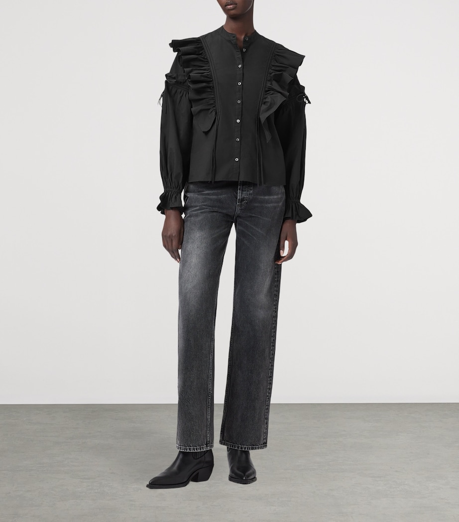 Cotton Poplin Lulu Shirt BLACK Image 2