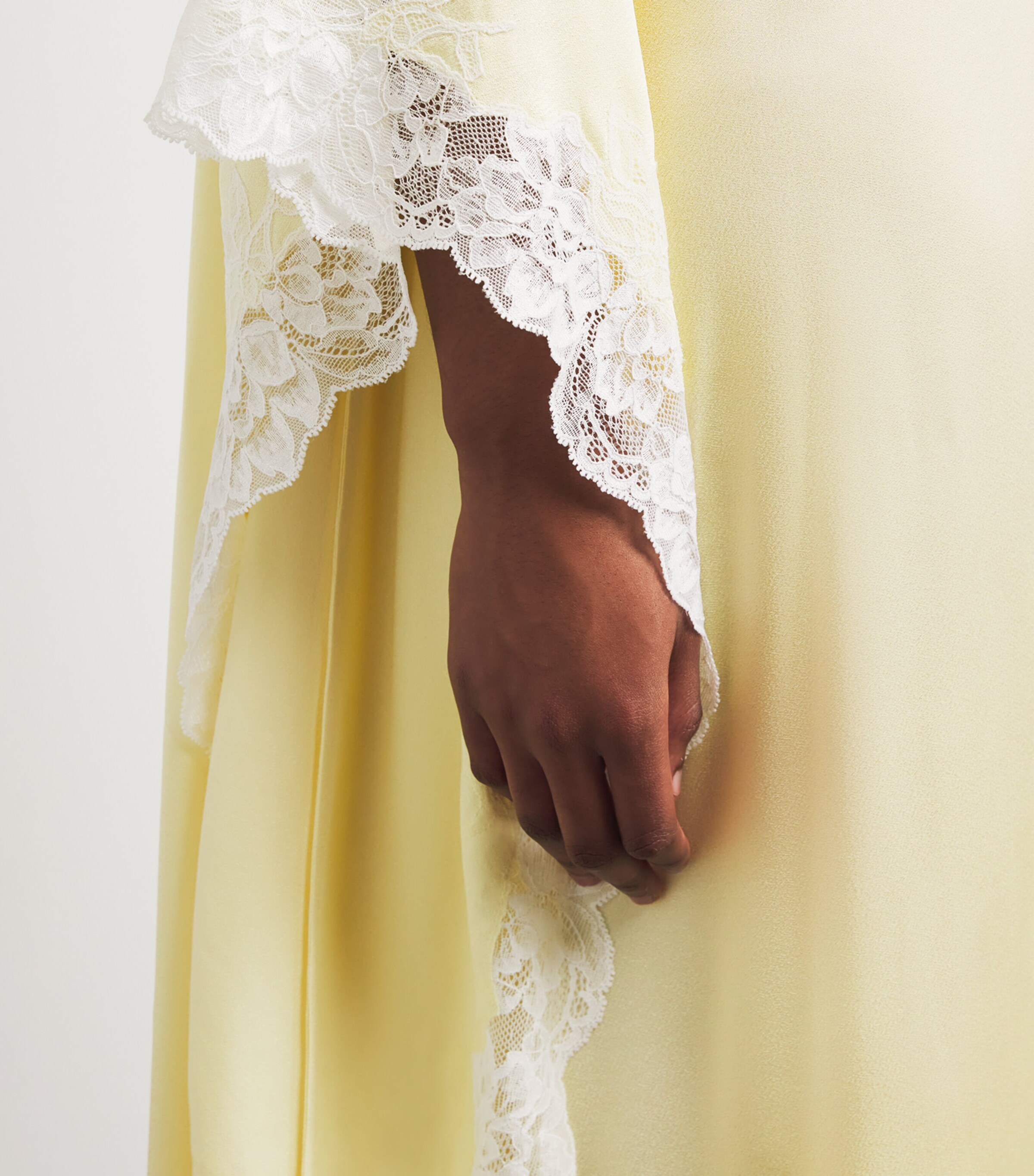 Satin Adelaide Kaftan BUTTER YELLOW Image 6