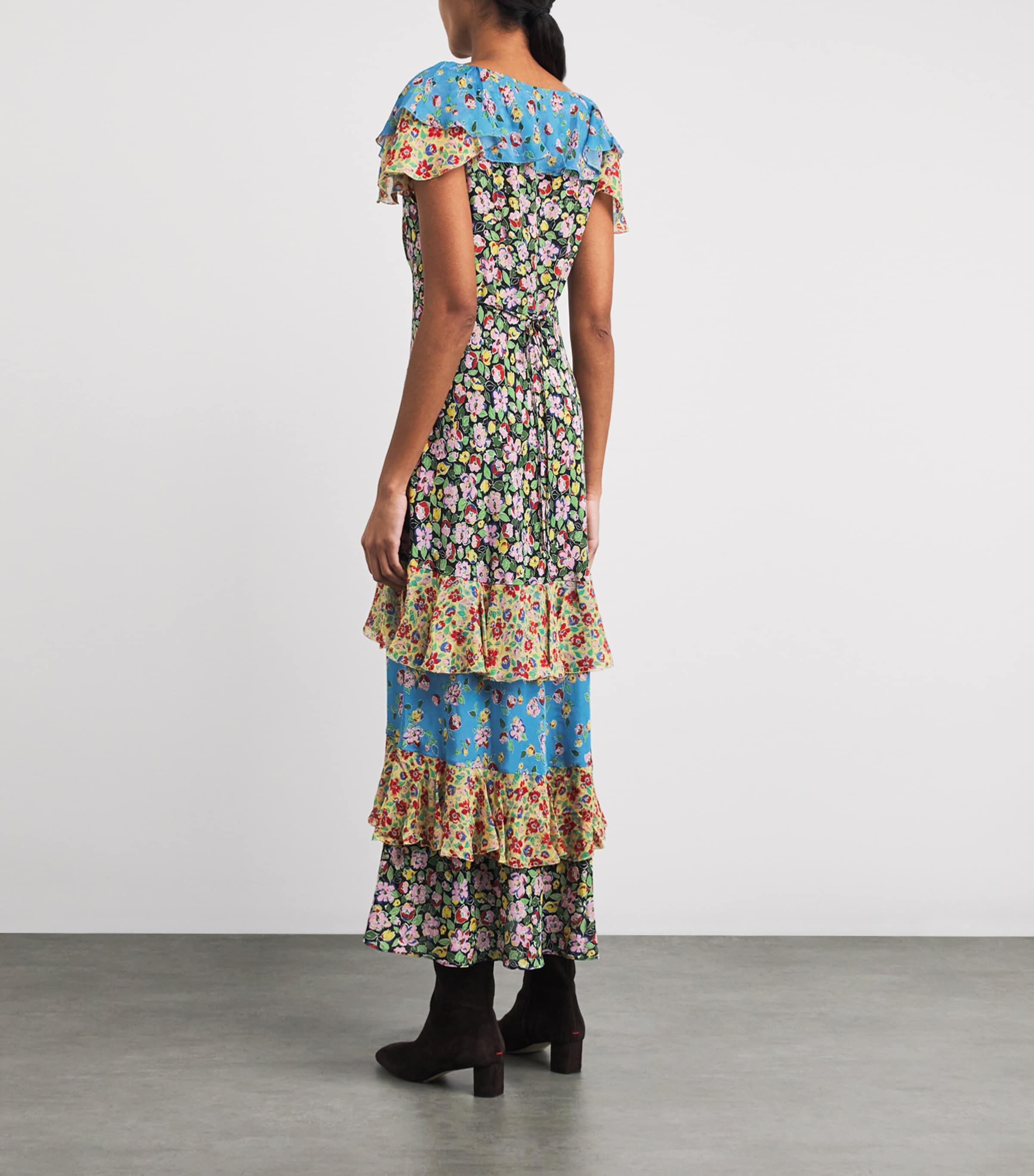 Silk Benoite Midi Dress JEANNIE MIX MULTI Image 3