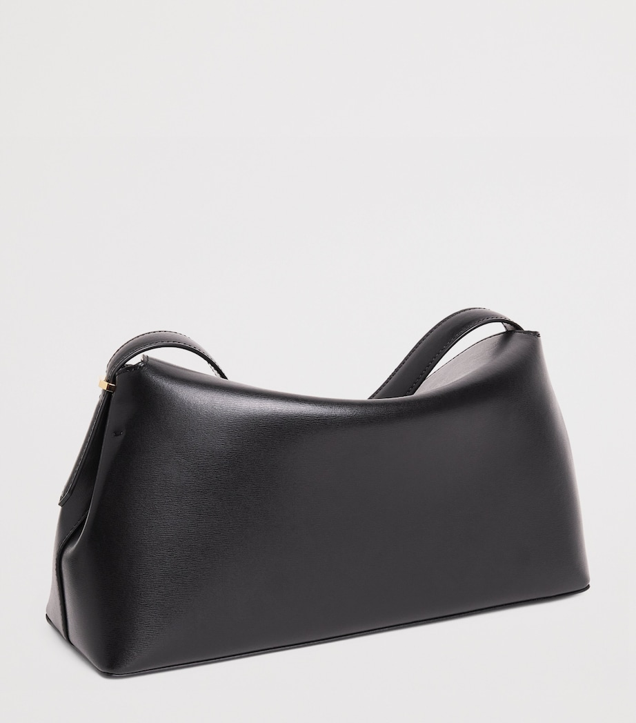 Toteme Leather T-Lock Top-Handle Bag Black Image 3