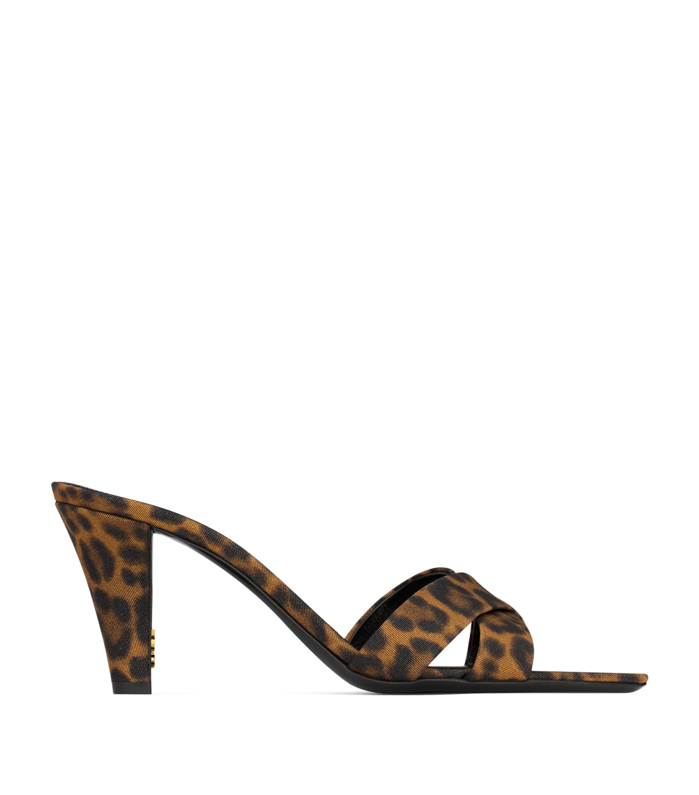 Saint Laurent 'jill' Mules In Animal Print In Brown