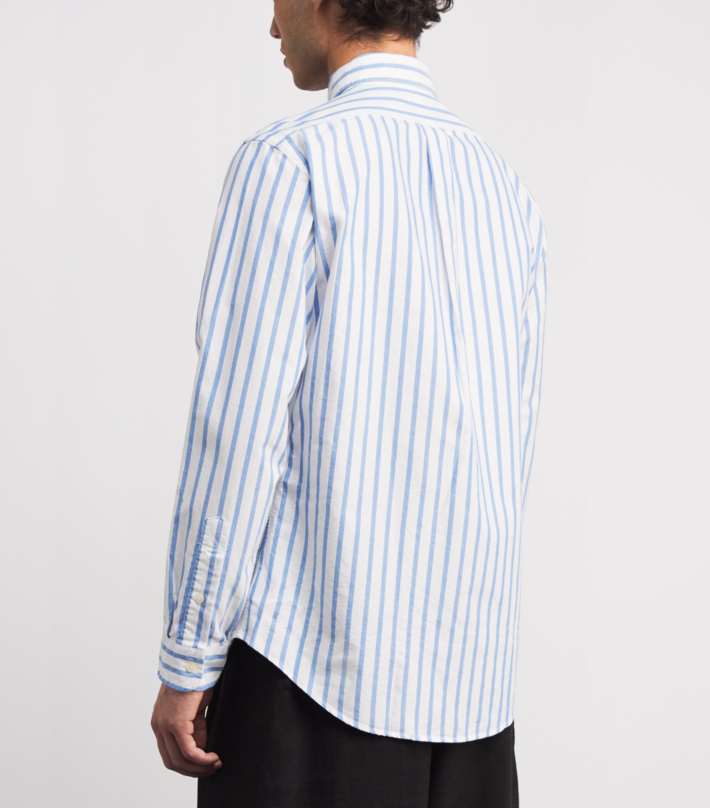 Custom Fit Stripe Oxford Shirt 5149A BLUE/WHITE Image 4