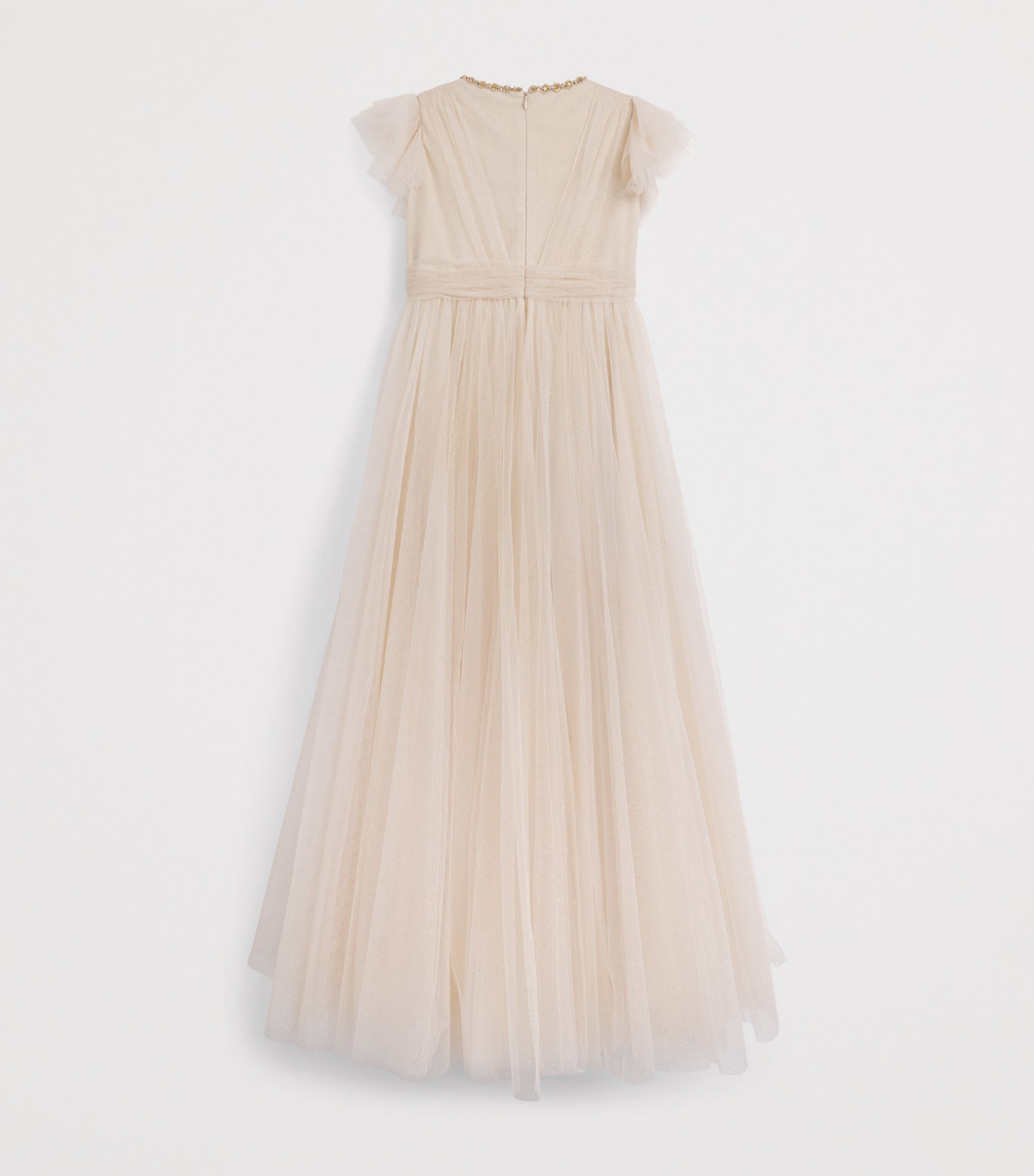 Jenny Packham Kids Tulle Thistle Dress (8-14 Years) Pale Illusion Image 2