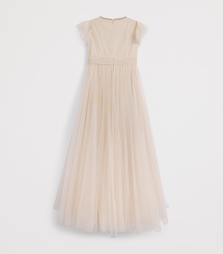 Jenny Packham Kids Tulle Thistle Dress (8-14 Years) Pale Illusion Image 2