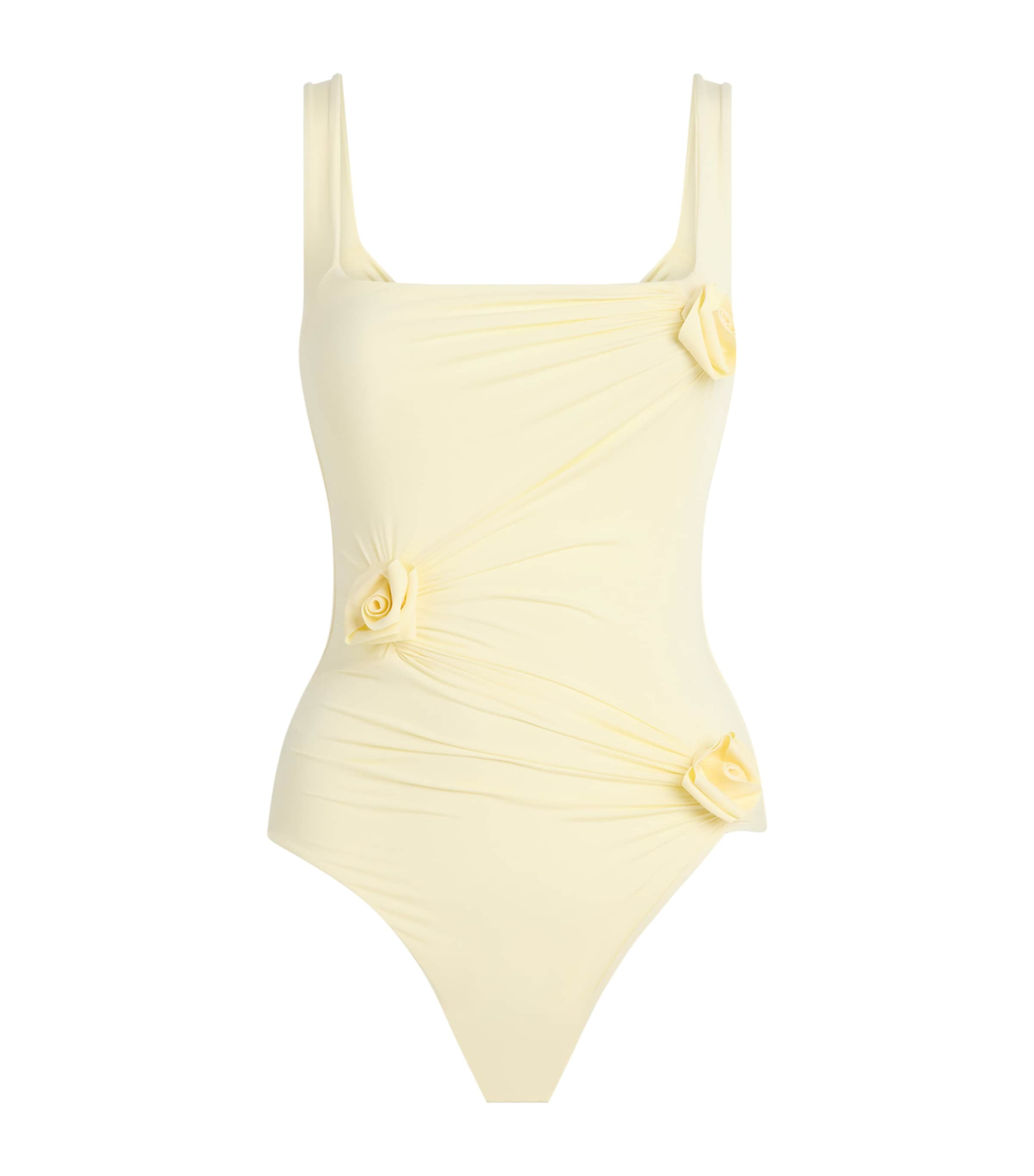 Maygel Coronel Womens Square-Neck Gemma Swimsuit Vanilla Image 1