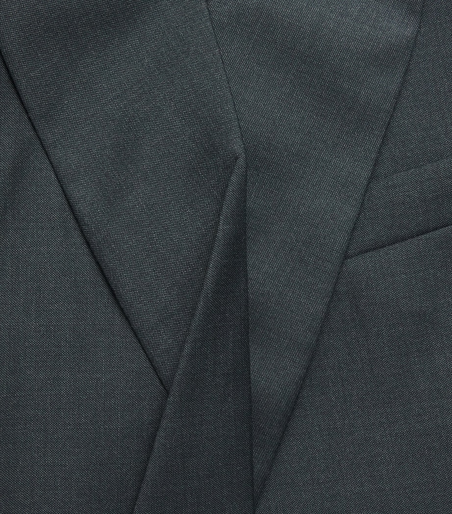 Victoria Beckham Womens Wool Layered Blazer Green Image 6