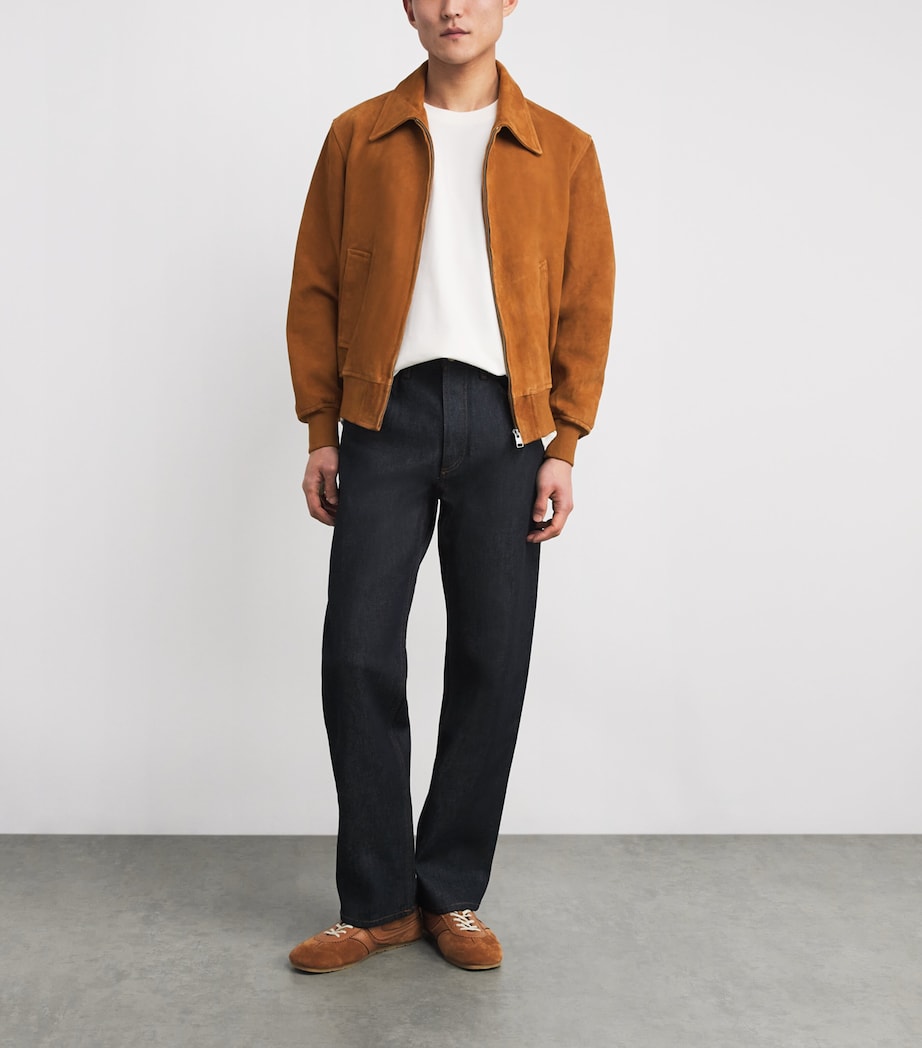 Suede Bomber Jacket COGNAC Image 2