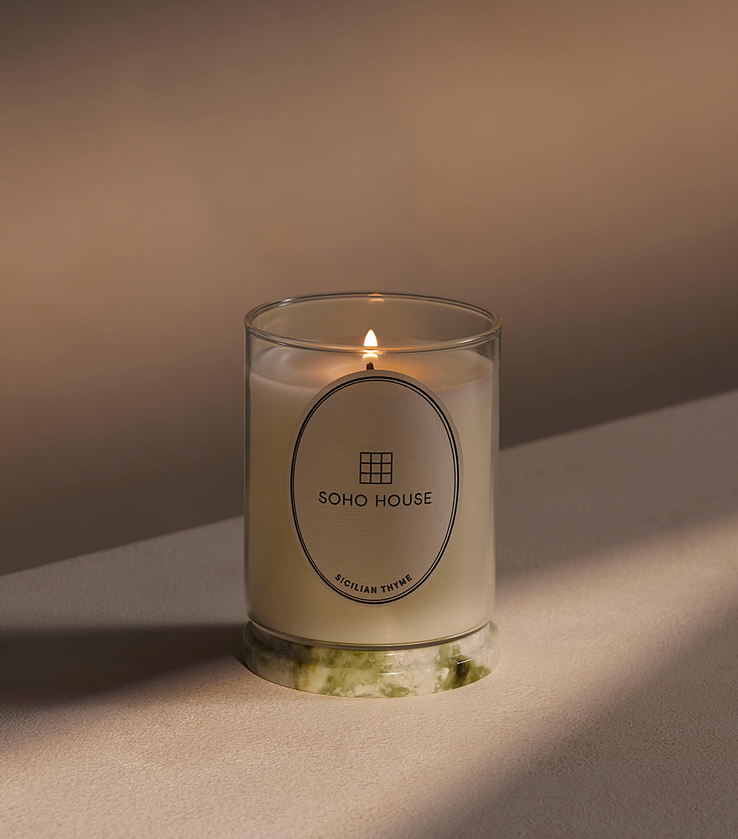 Marble Vessel and Sicilian Thyme Candle (250g) NO COLOUR Image 3