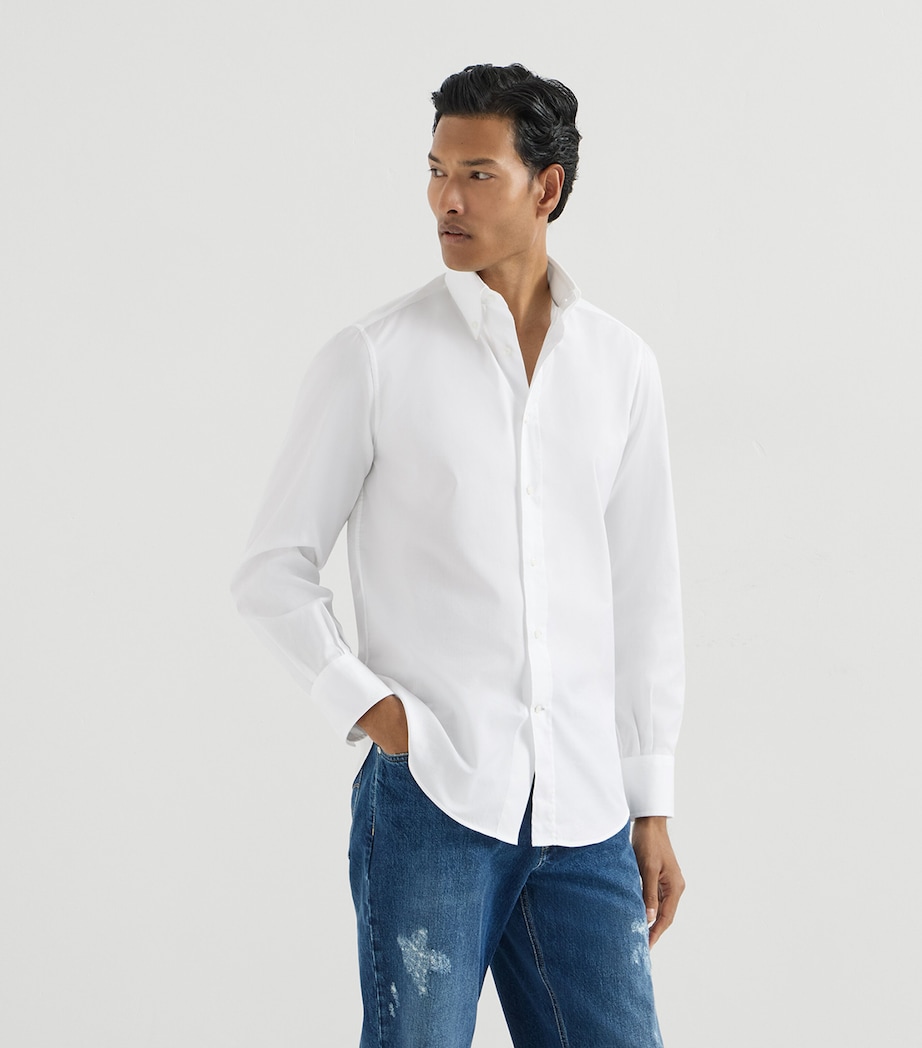 Brunello Cucinelli Mens Cotton Twill Shirt Image 2