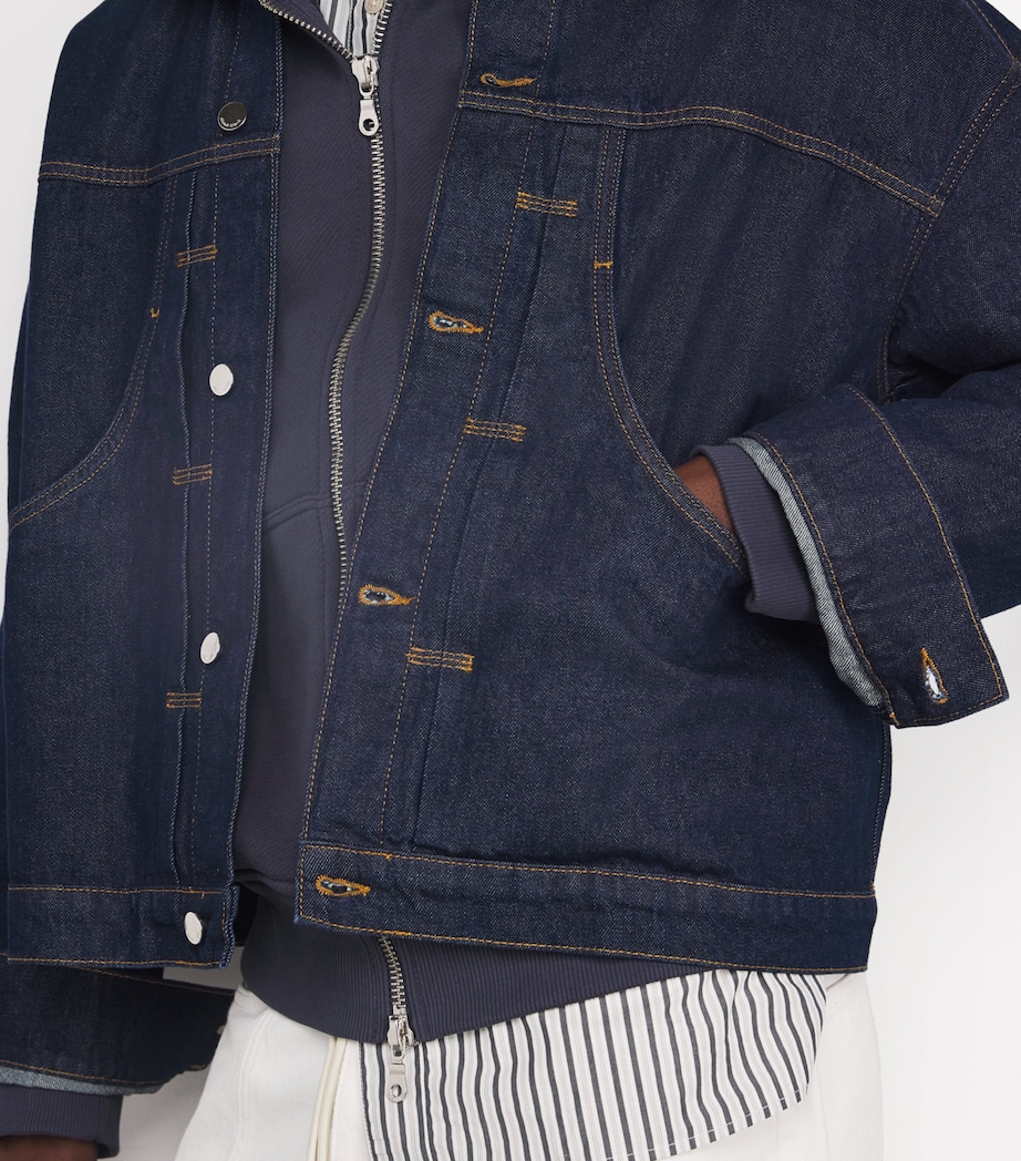 Cropped Denim Jacket RAW INDIGO Image 6