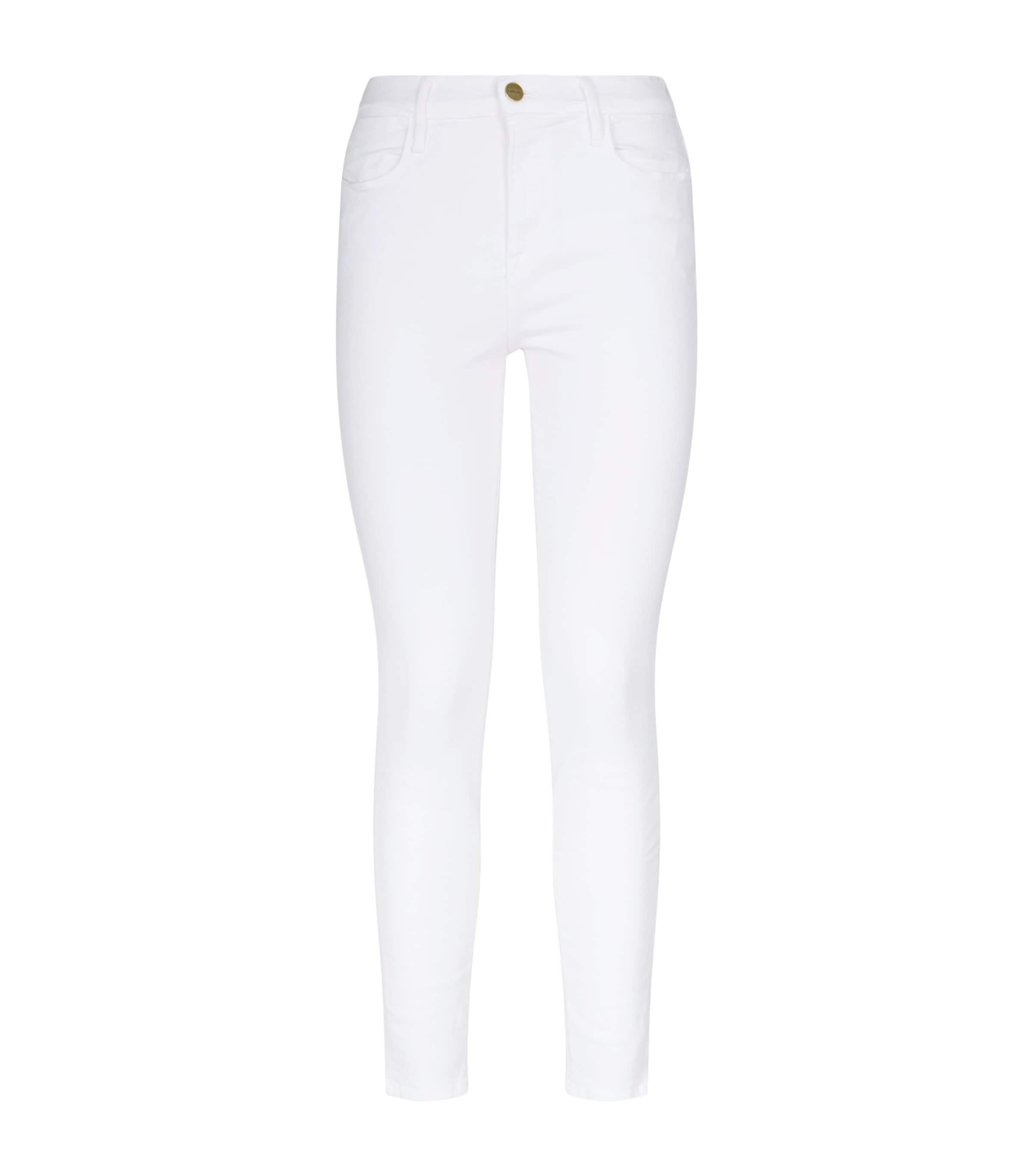 Frame Le High Skinny Jeans In White