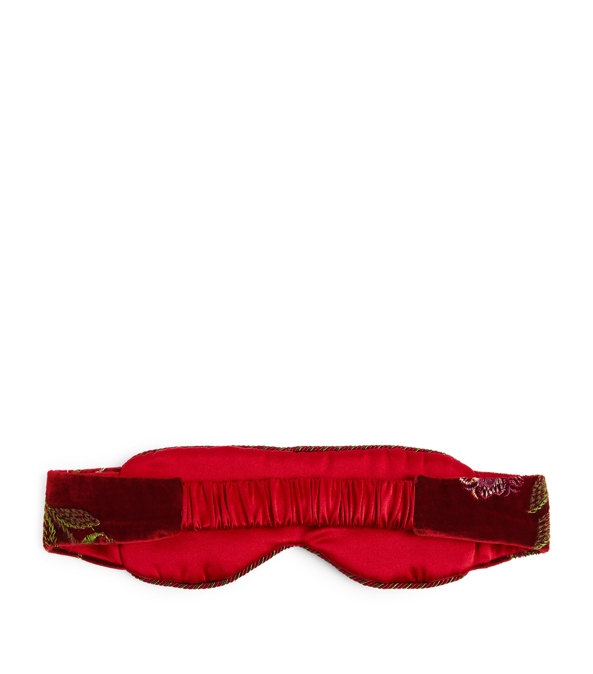 Silk Embroidered Sleep Mask RED Image 4
