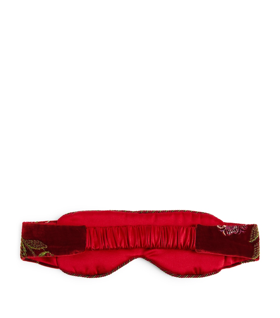 Silk Embroidered Sleep Mask RED Image 4