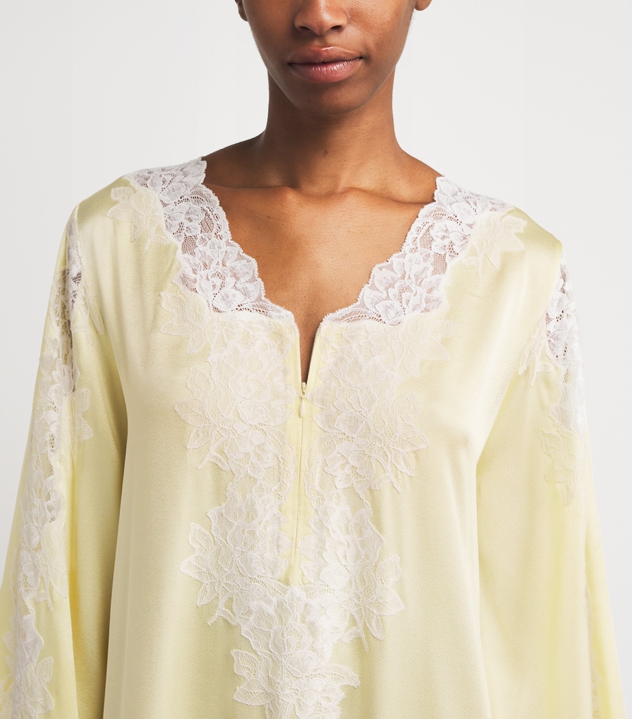 Satin Adelaide Kaftan BUTTER YELLOW Image 4