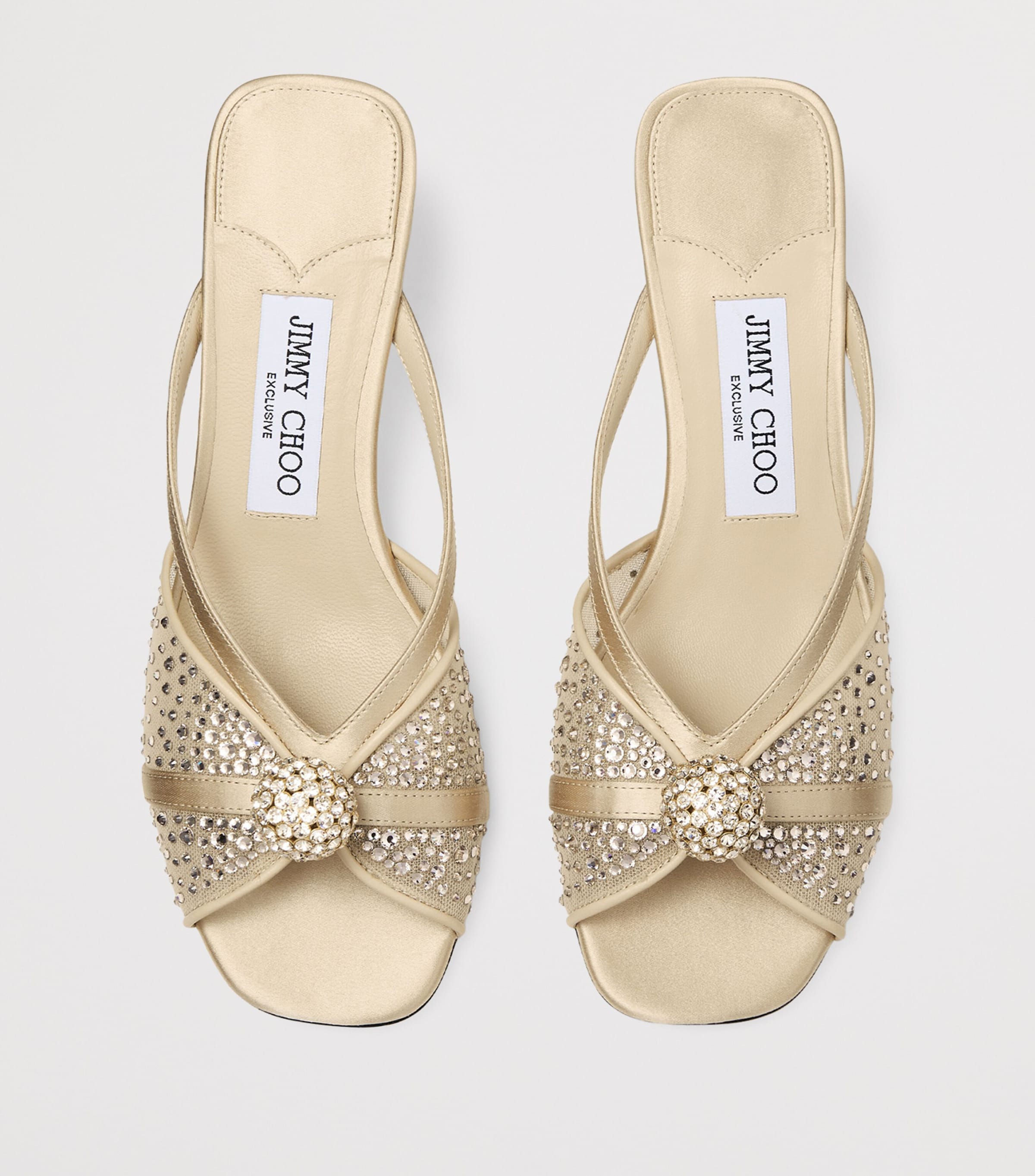 Siva 50 Heeled Mules LIGHT SOFT GOLD/LIGH Image 3