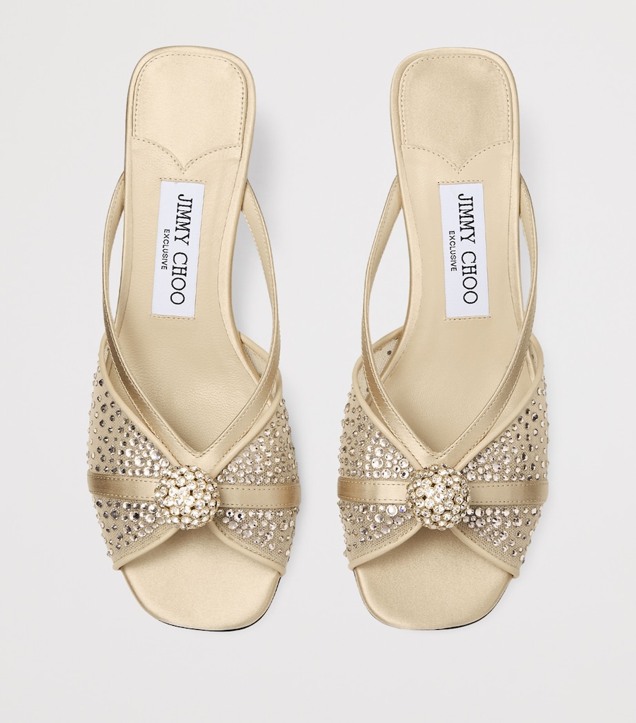 Siva 50 Heeled Mules LIGHT SOFT GOLD/LIGH Image 3