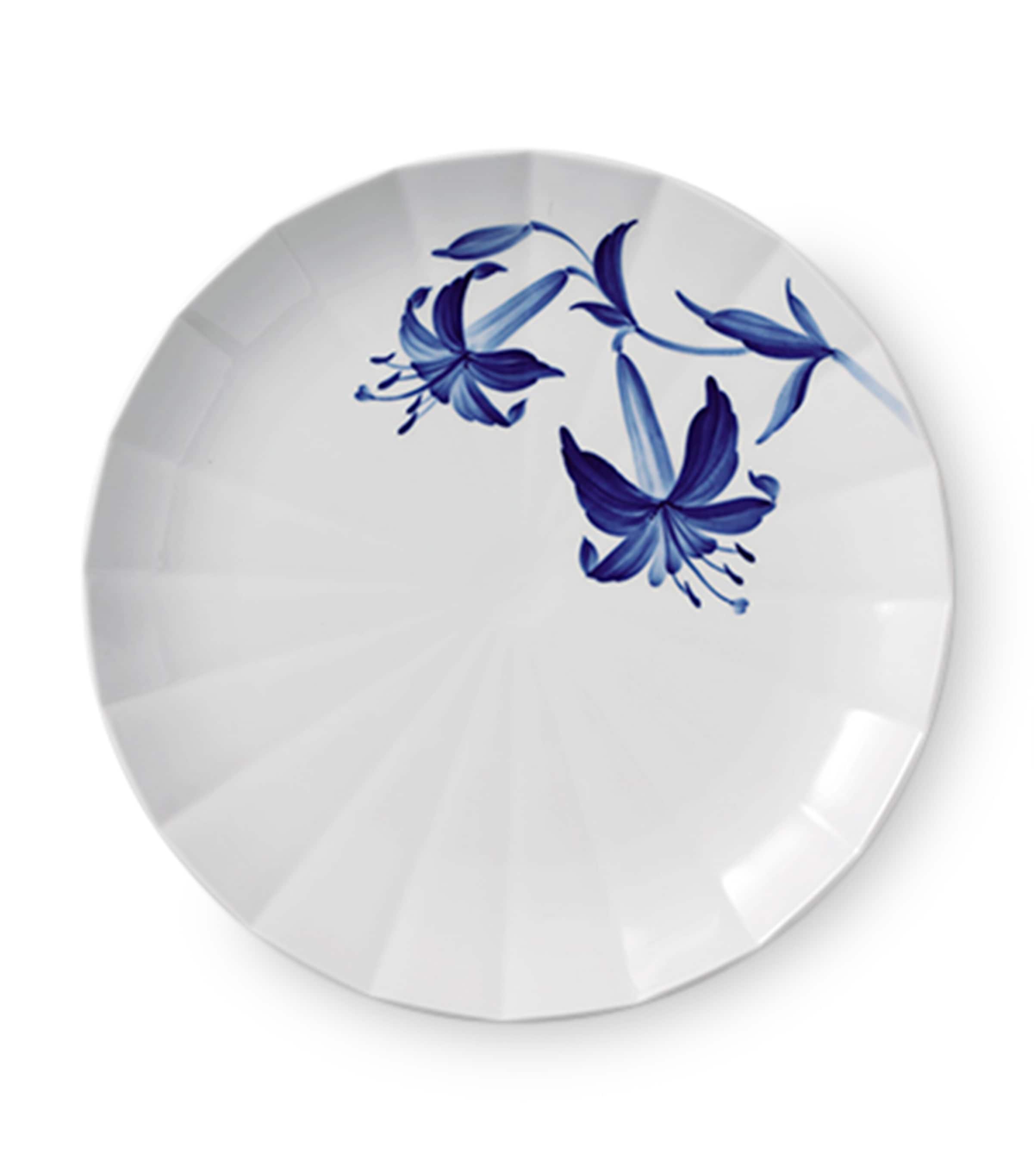 Royal Copenhagen Blomst Lily Plate In Blue