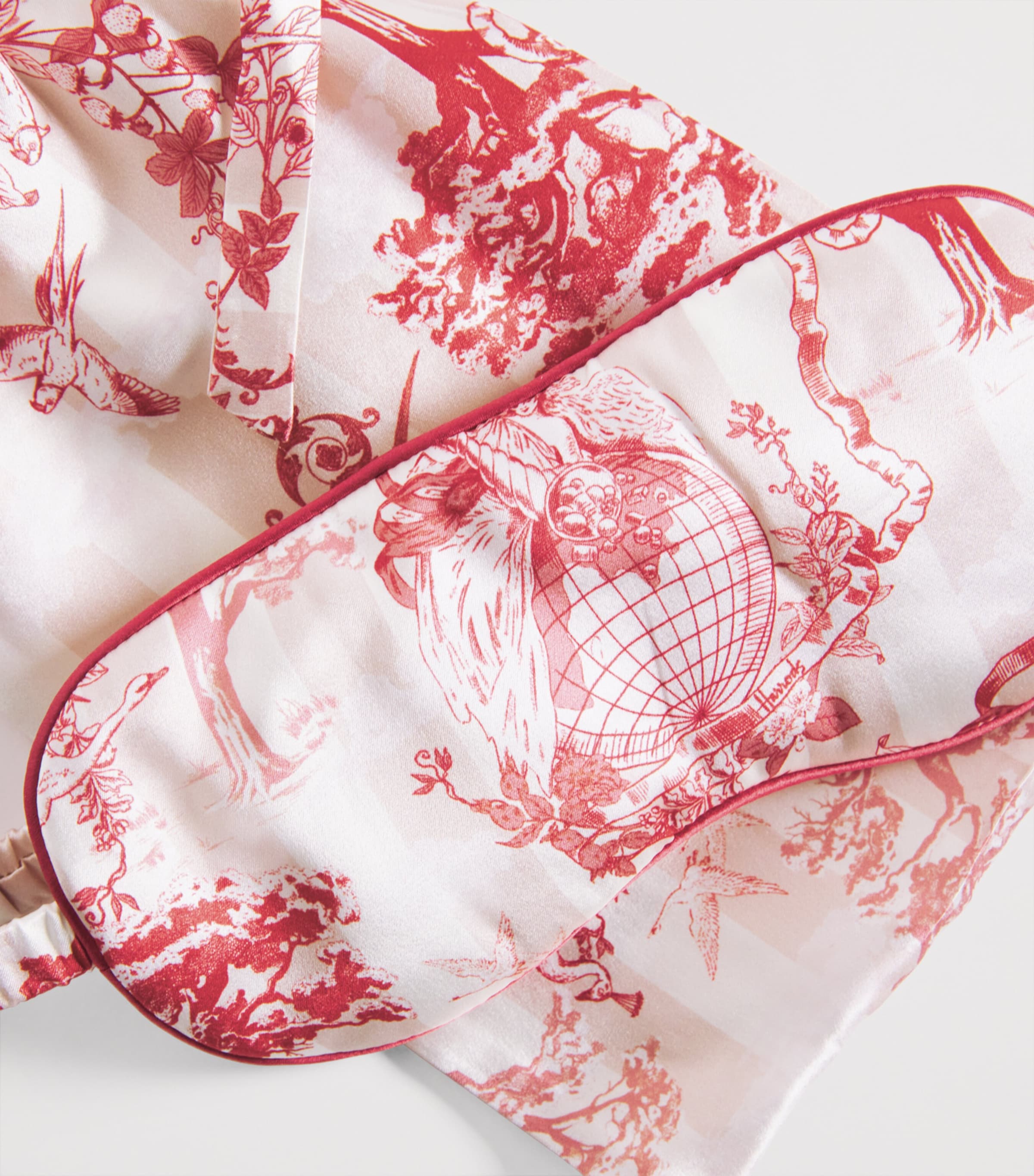 Silk Toile Sleep Mask PINK Image 5